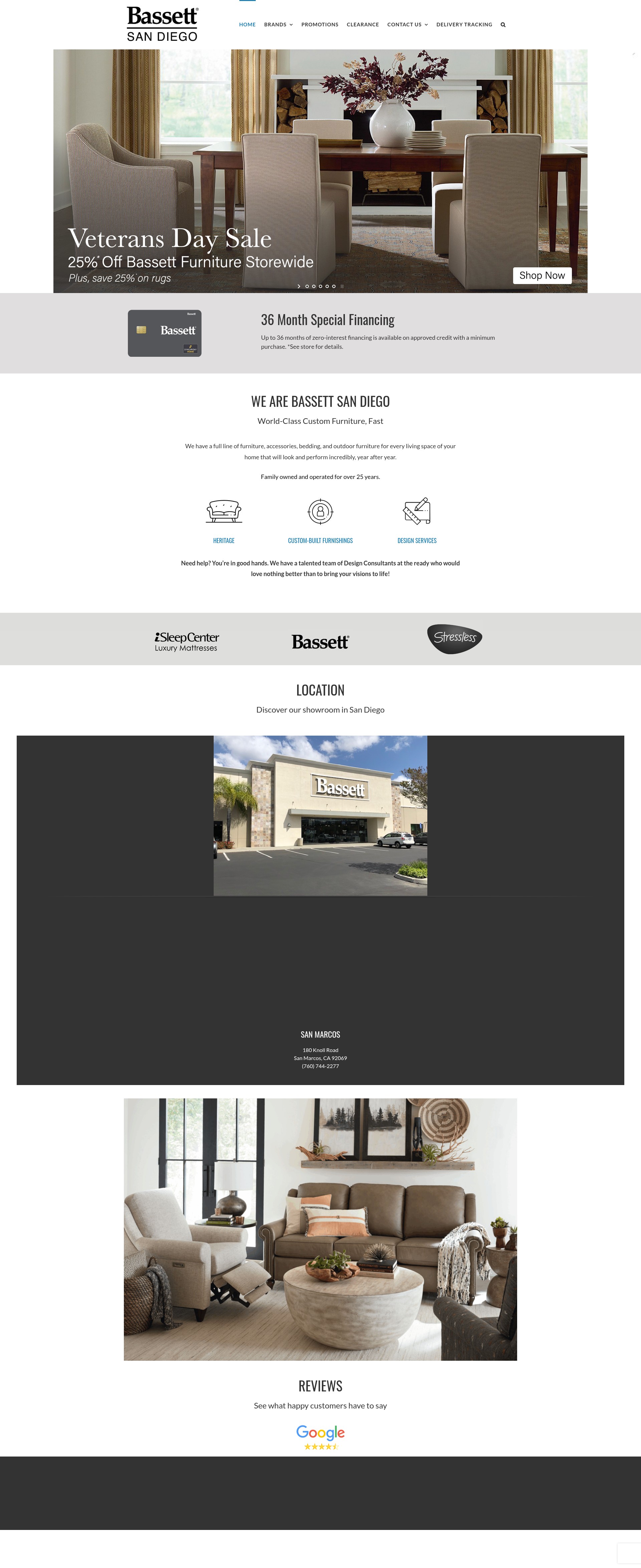 Screenshot of bassettsandiego.com