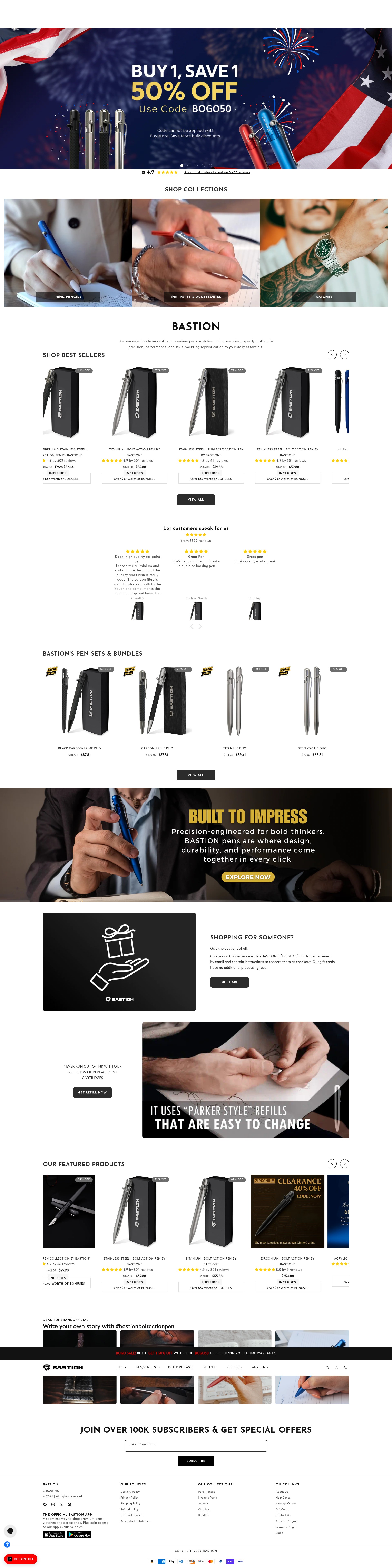 Screenshot of bastionboltactionpen.com