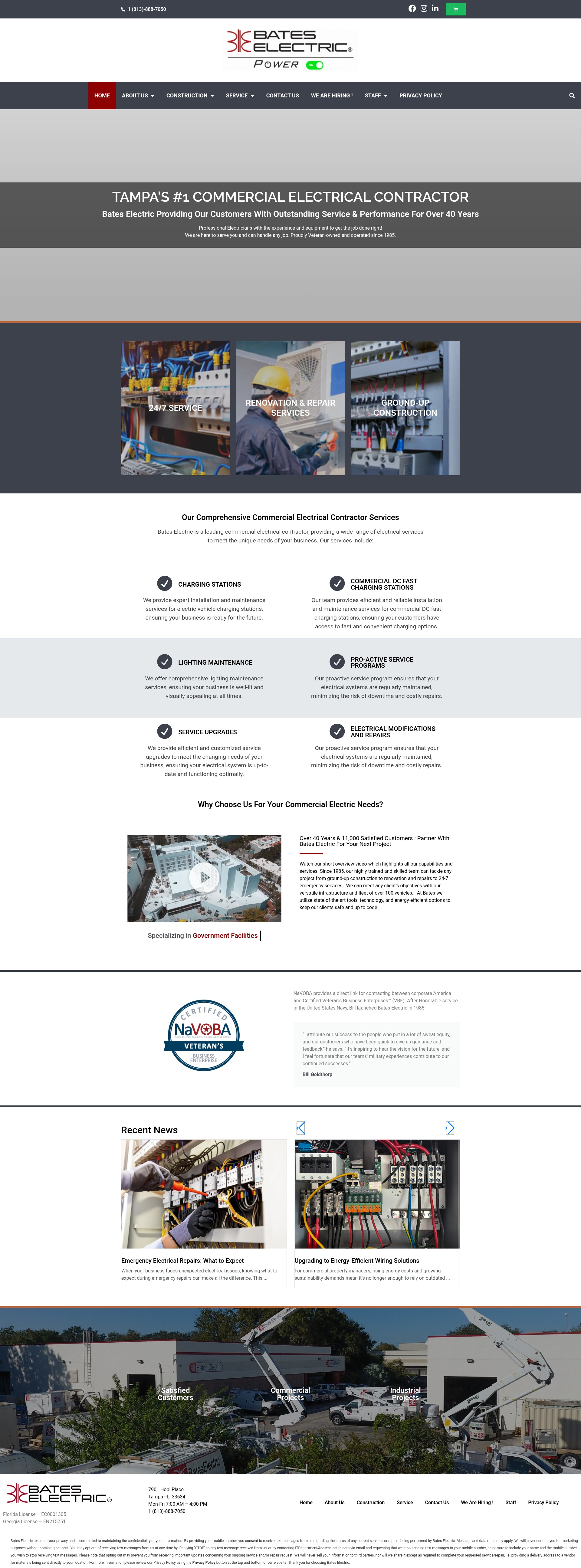 Screenshot of bateselectric.com