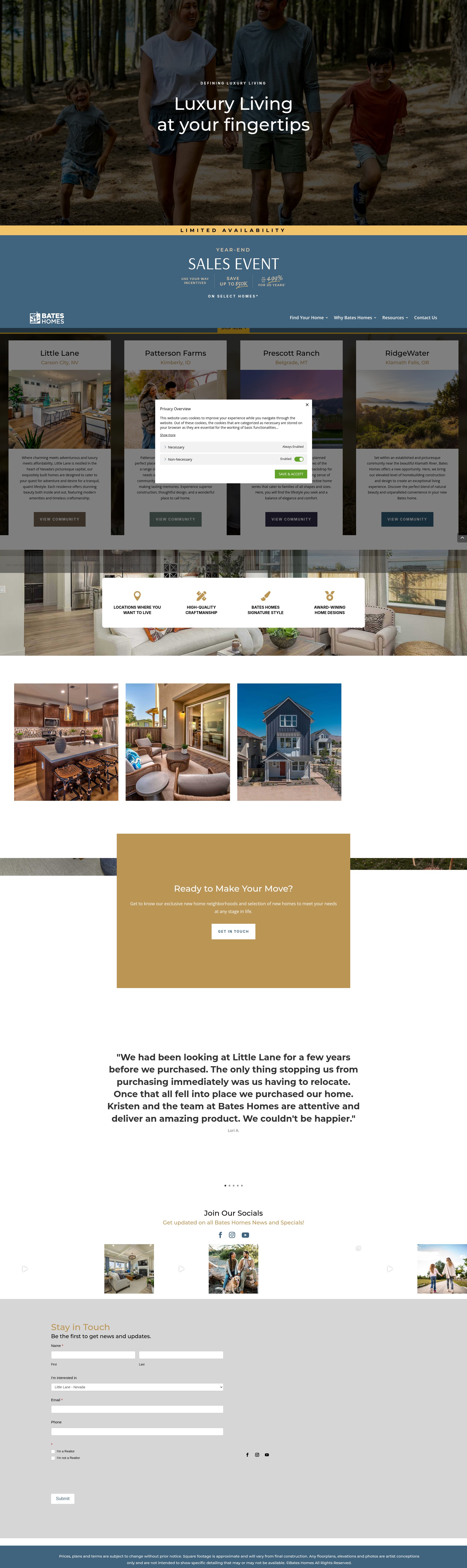 Screenshot of bateshomes.com