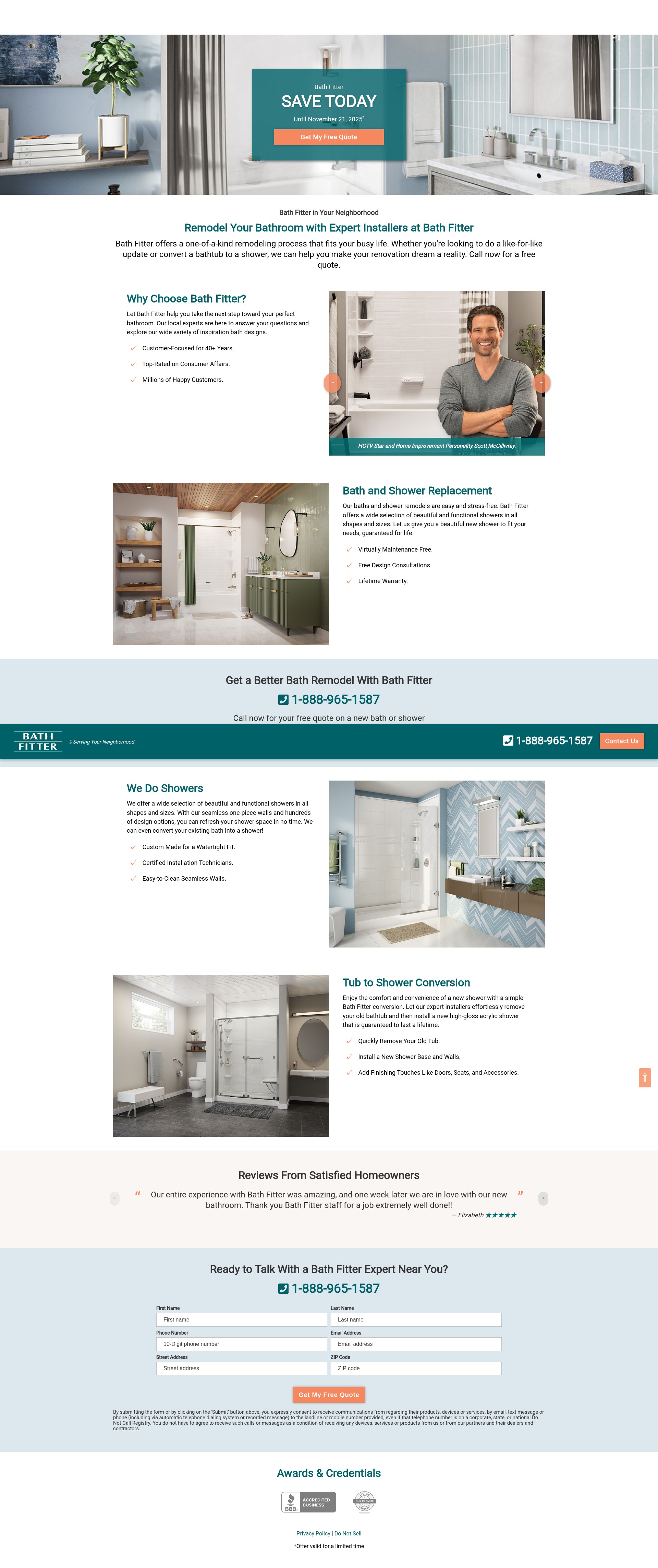 Screenshot of bathfitter-baths.com