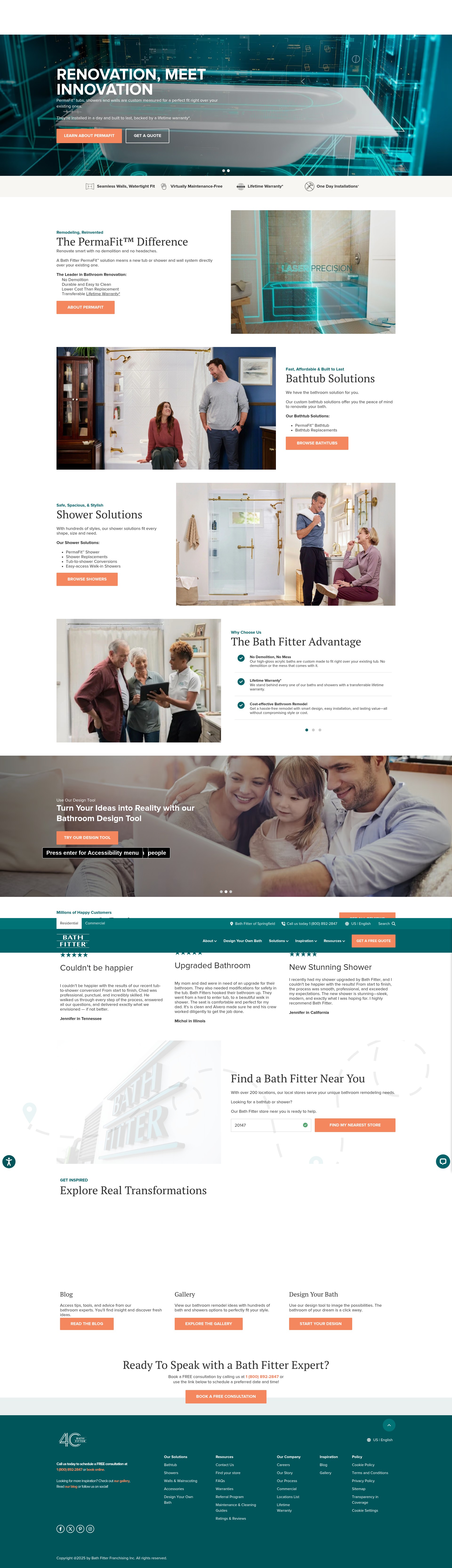 Screenshot of bathfitter.com