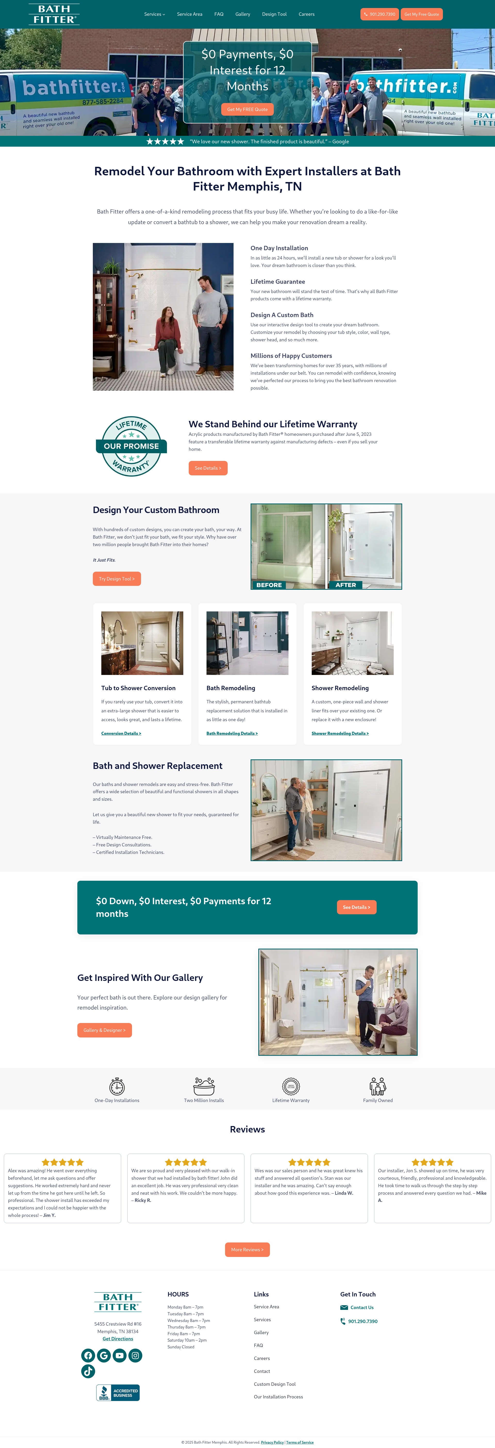 Screenshot of bathfittermemphis.com