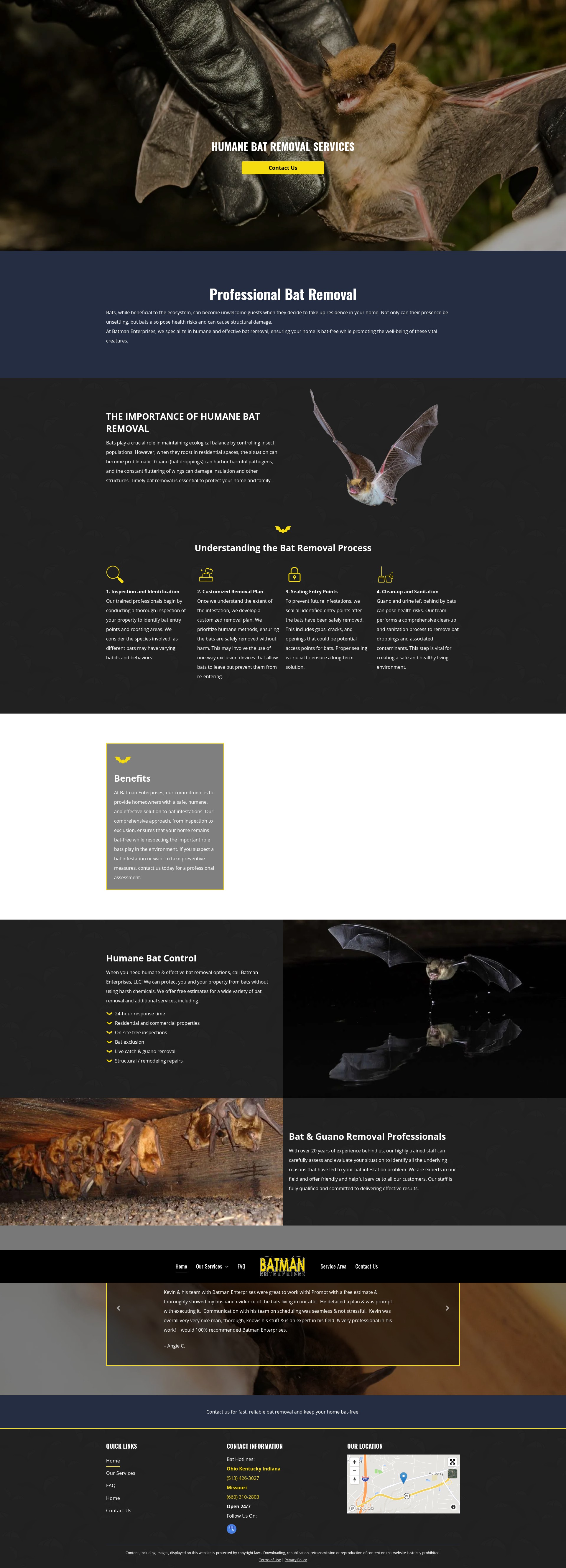 Screenshot of batsremoval.com