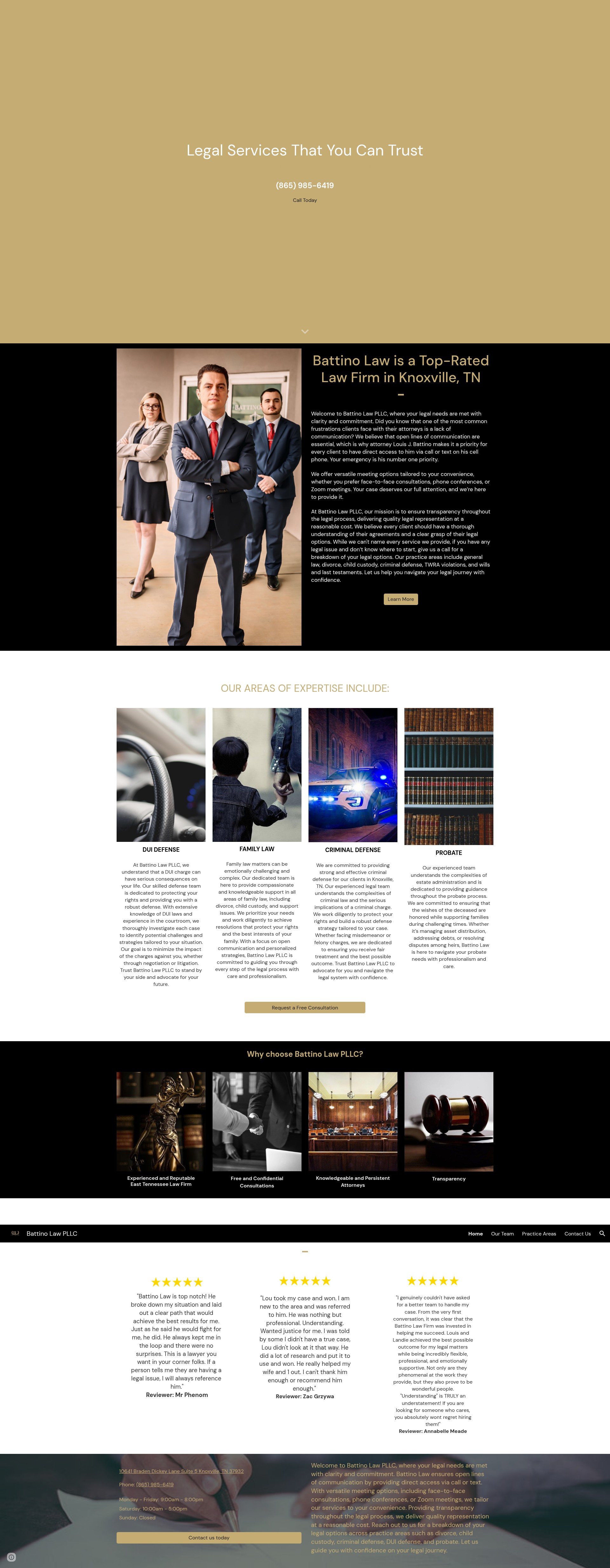Screenshot of battinolaw.com