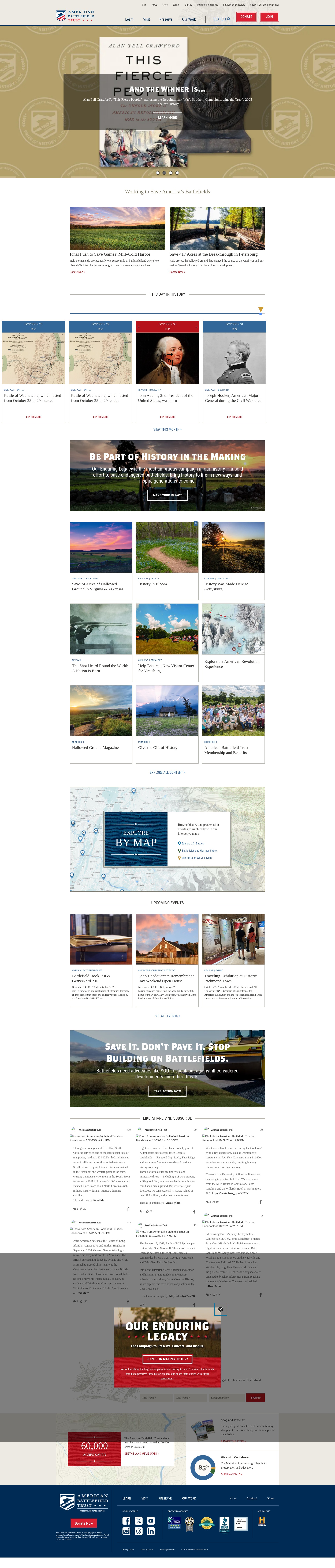 Screenshot of battlefields.org