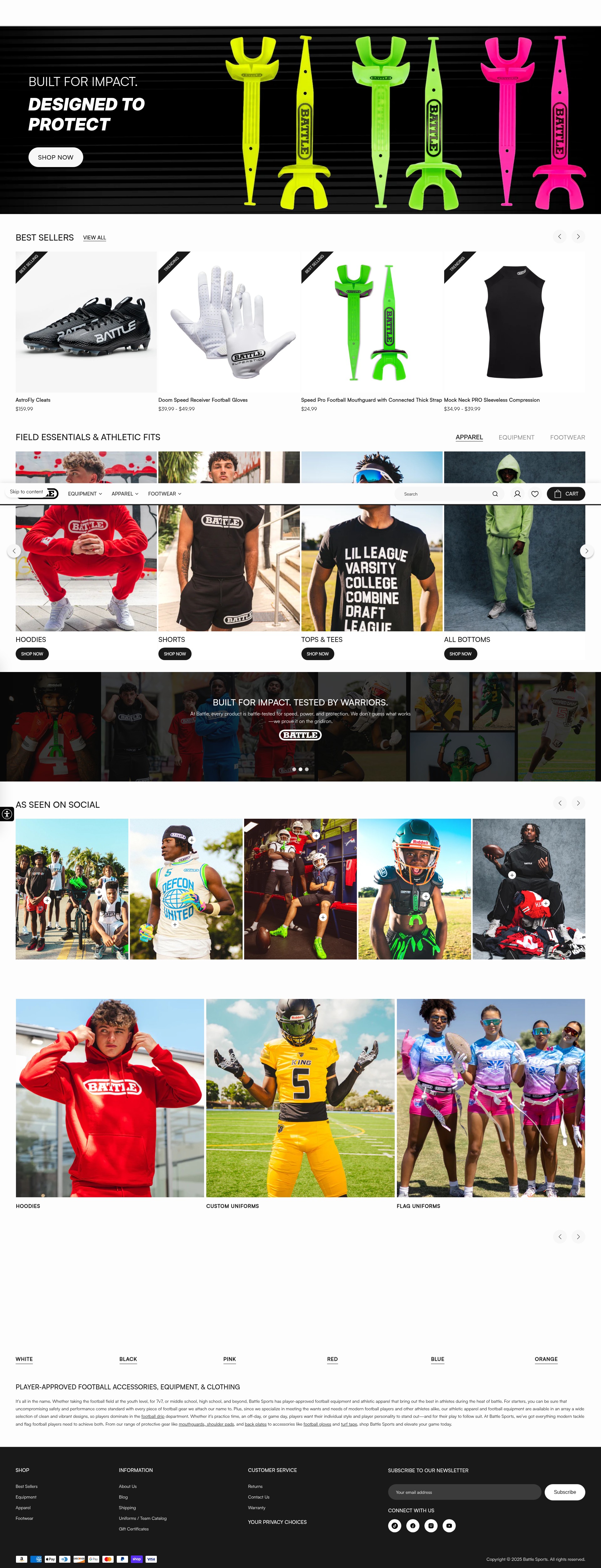 Screenshot of battlesports.com