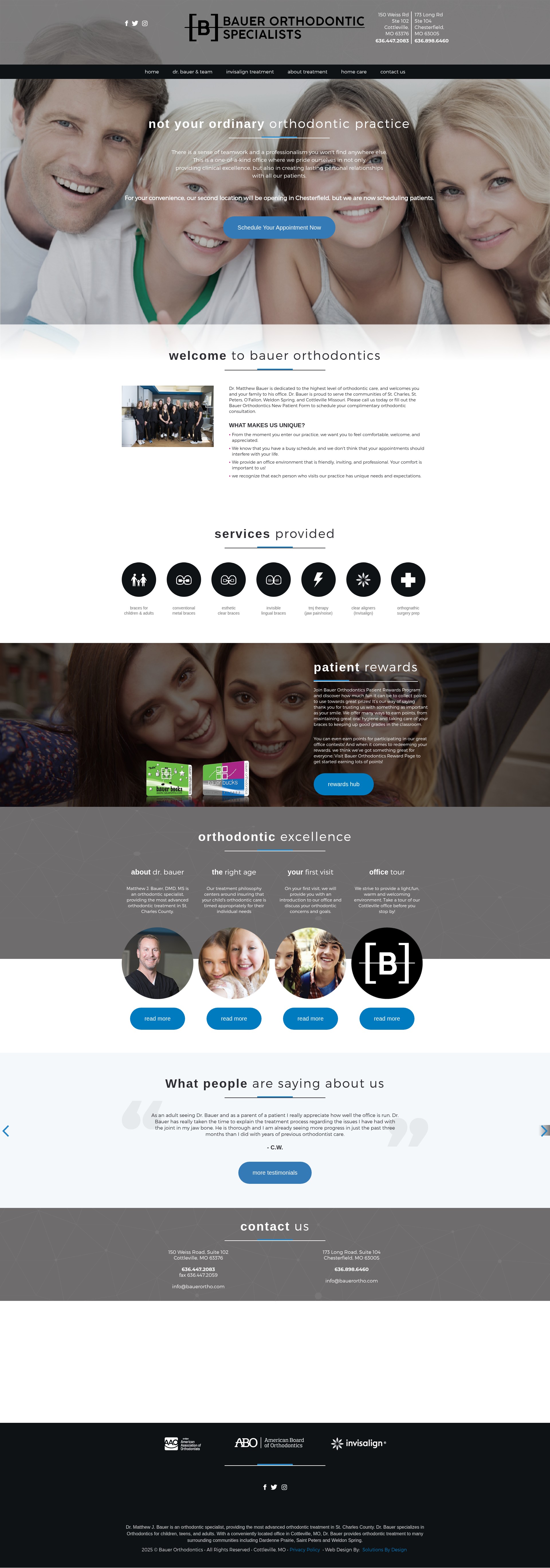 Screenshot of bauerortho.com