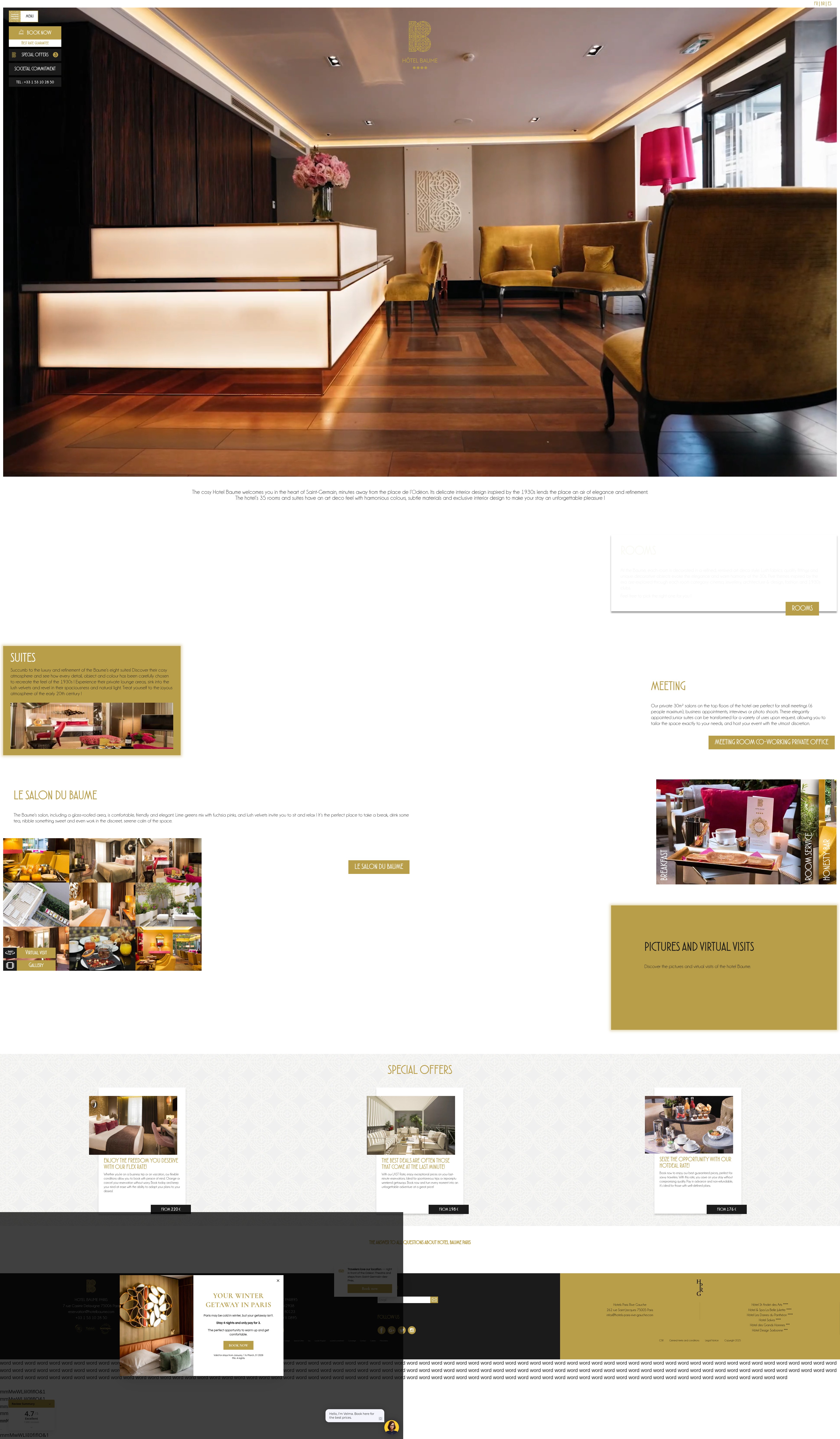 Screenshot of baume-hotel-paris.com