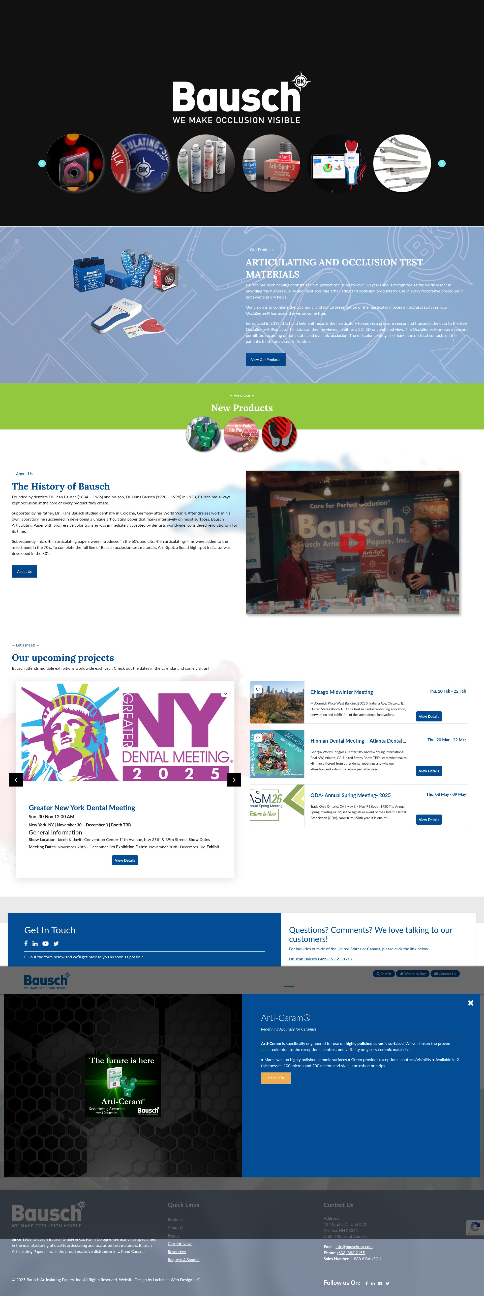 Screenshot of bauschpaper.com