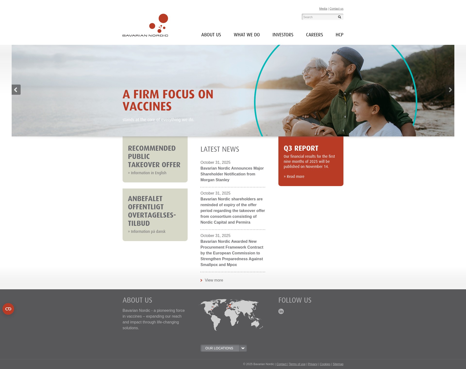 Screenshot of bavarian-nordic.com