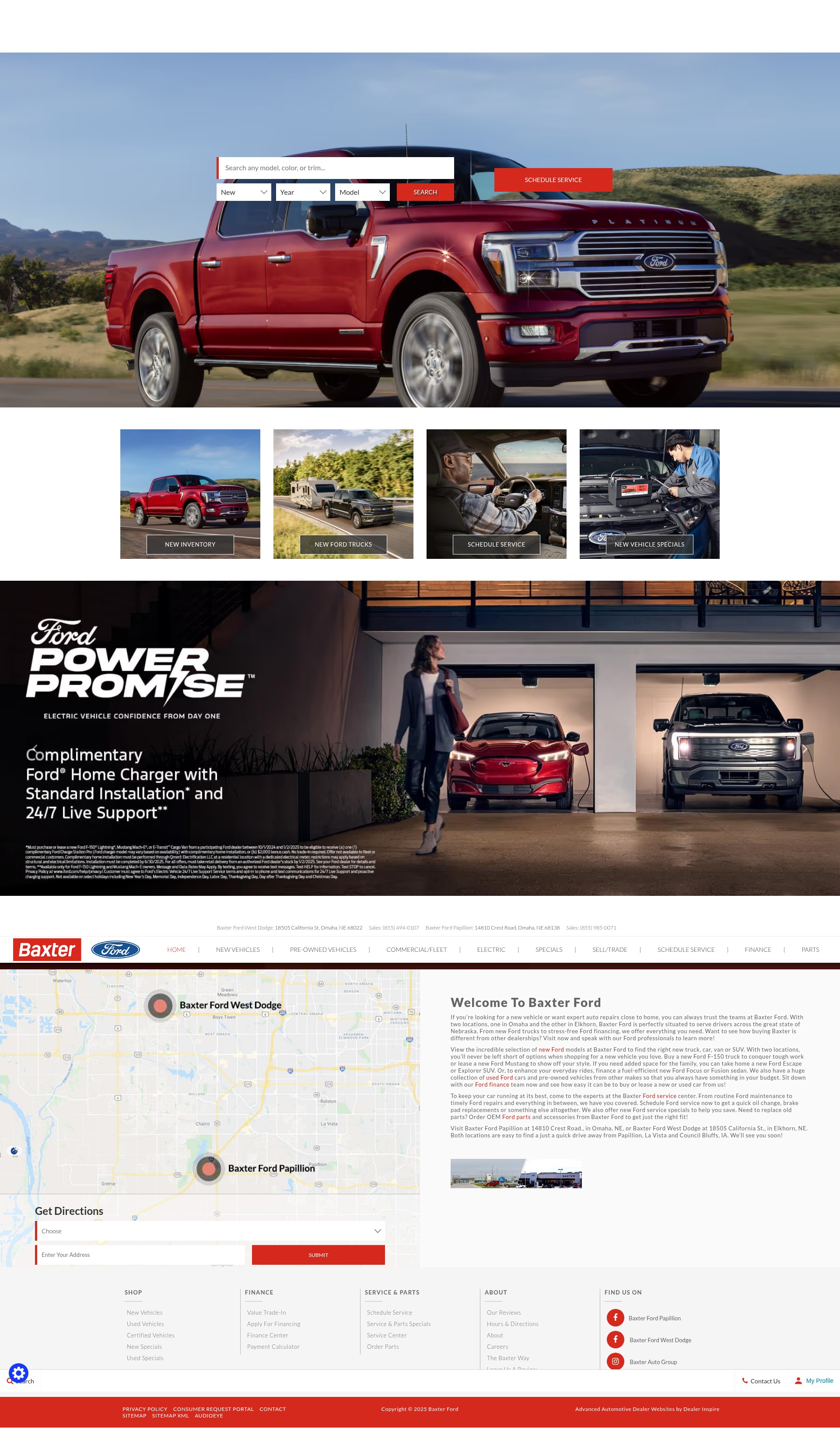 Screenshot of baxterford.com