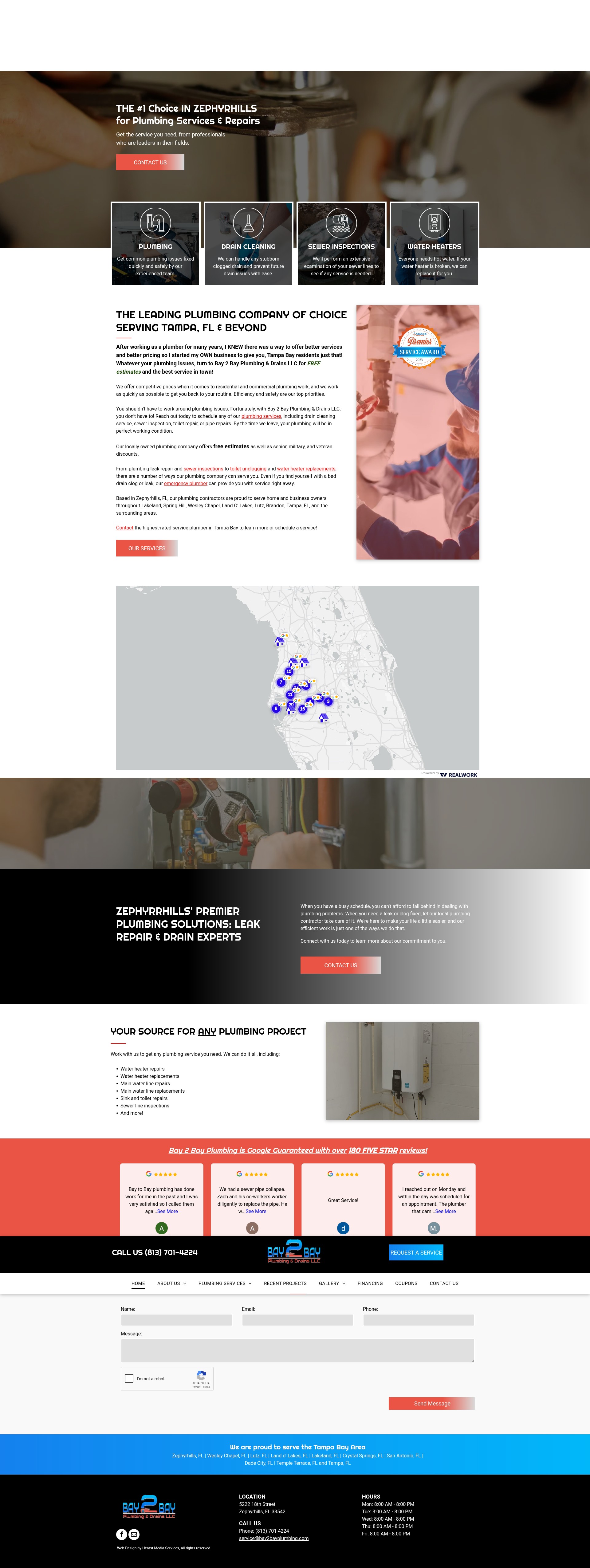 Screenshot of bay2bayplumbing.com