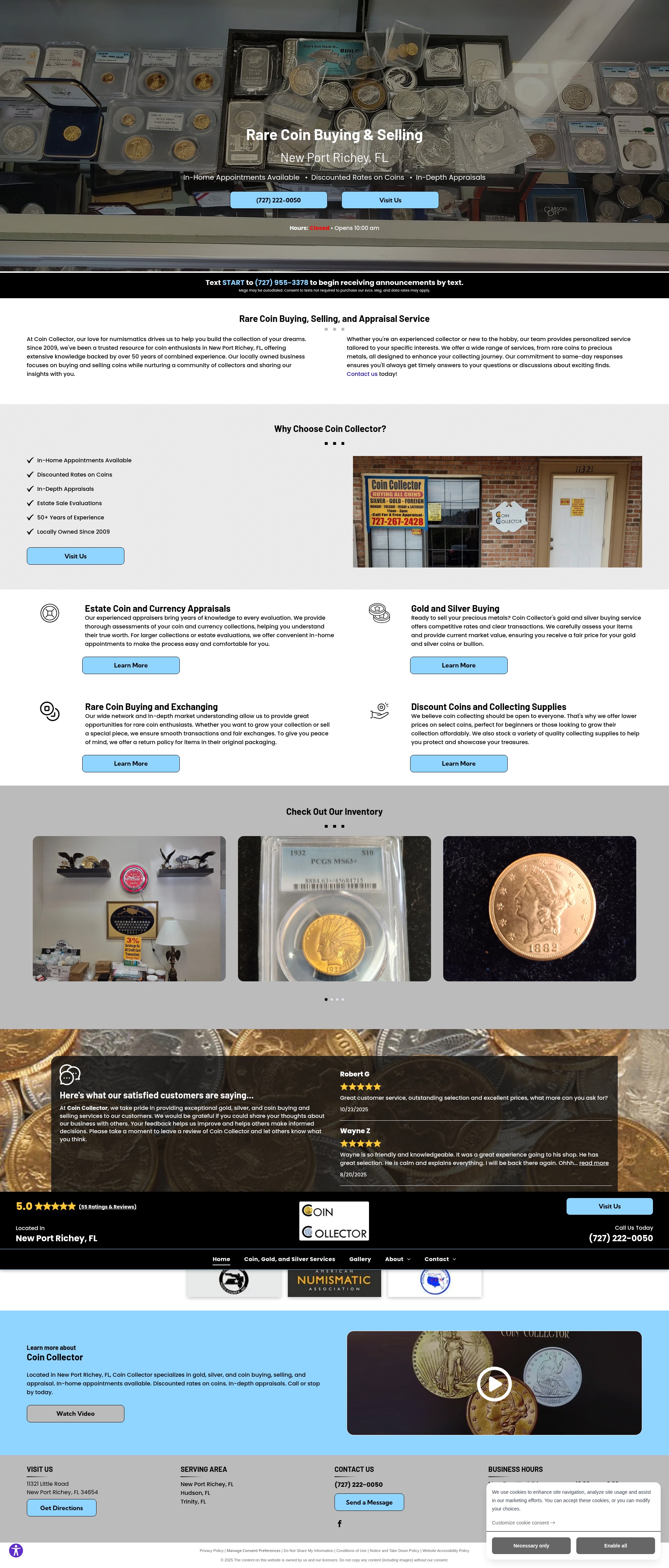 Screenshot of bayareacoincollector.com