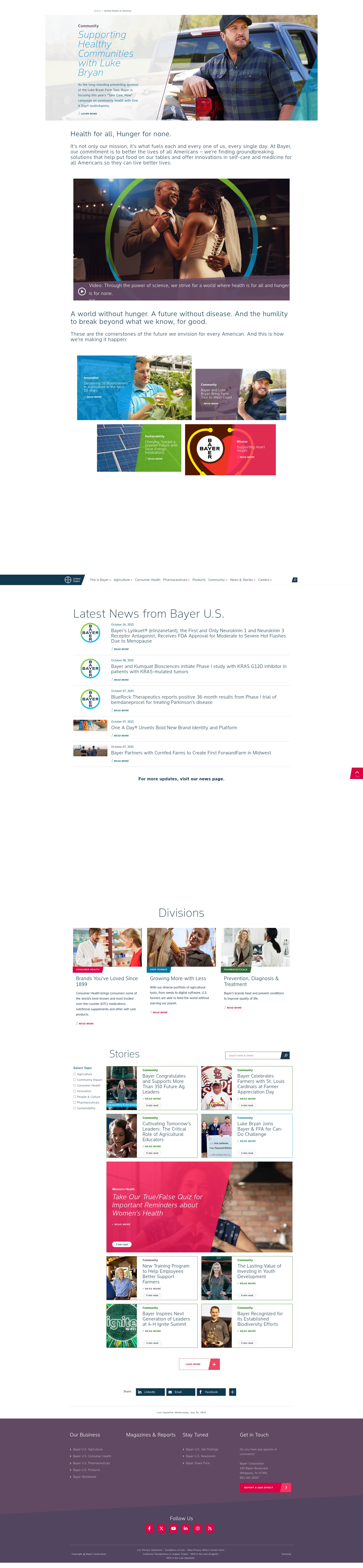 Screenshot of bayer.us