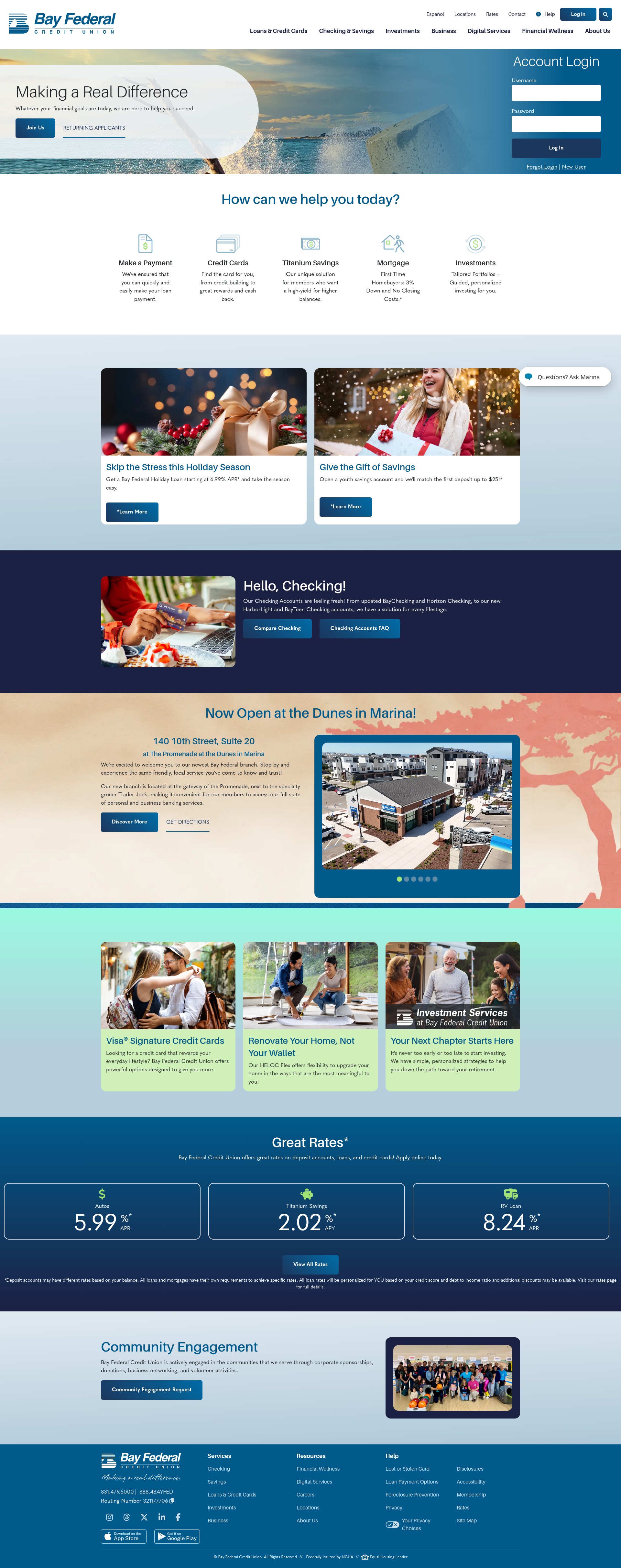 Screenshot of bayfed.com