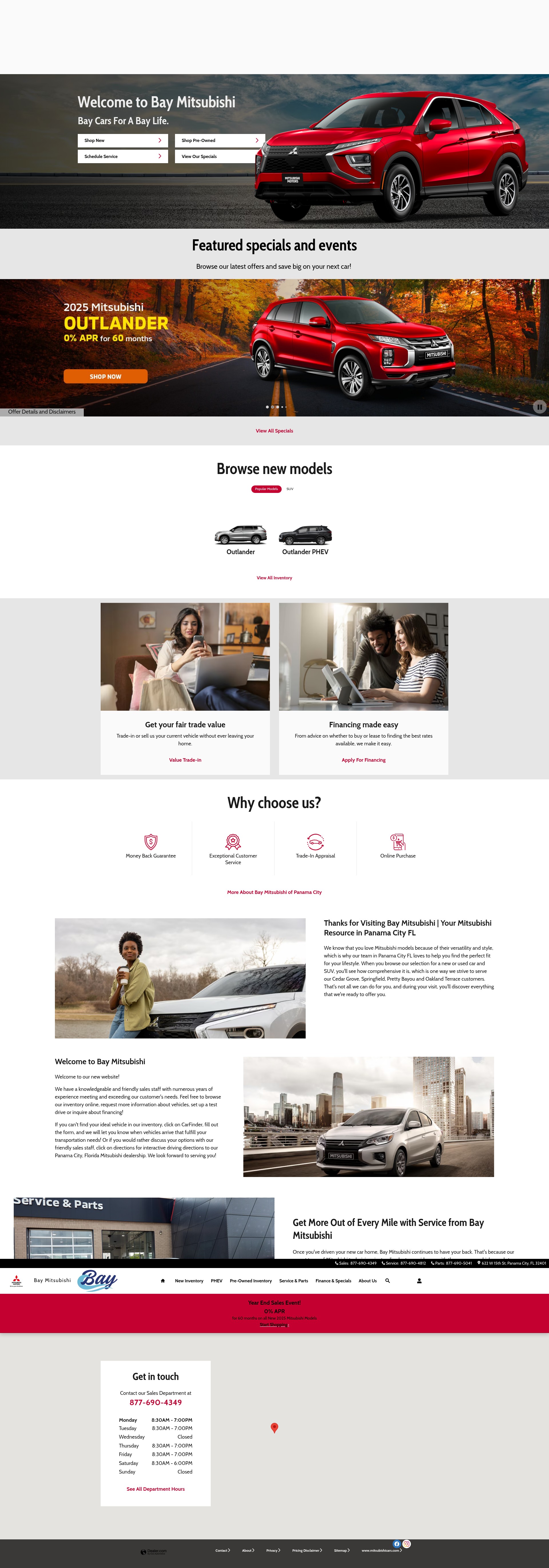 Screenshot of baymitsubishi.com
