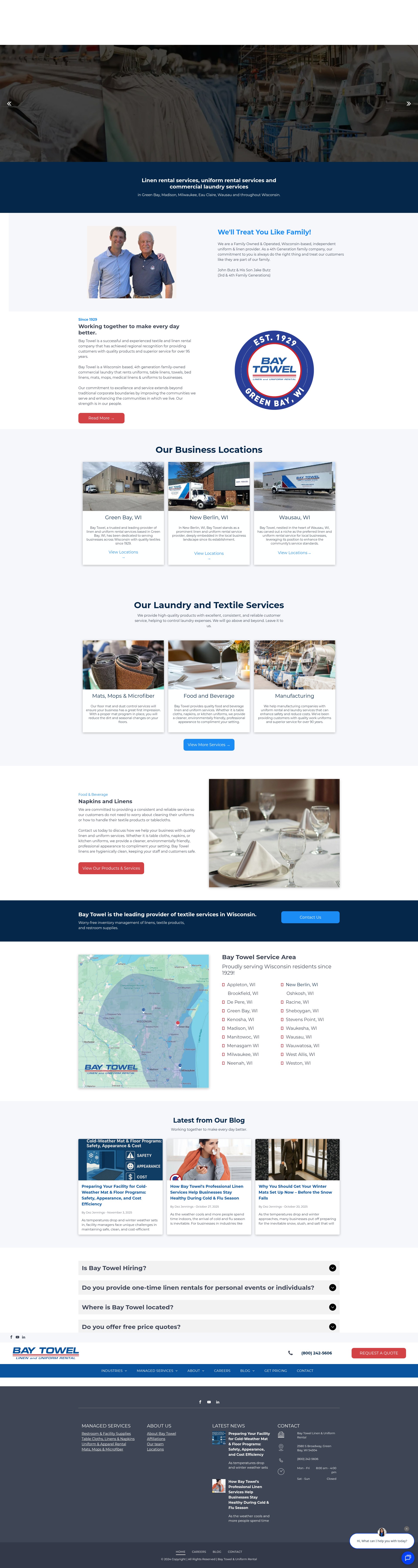 Screenshot of baytowel.com