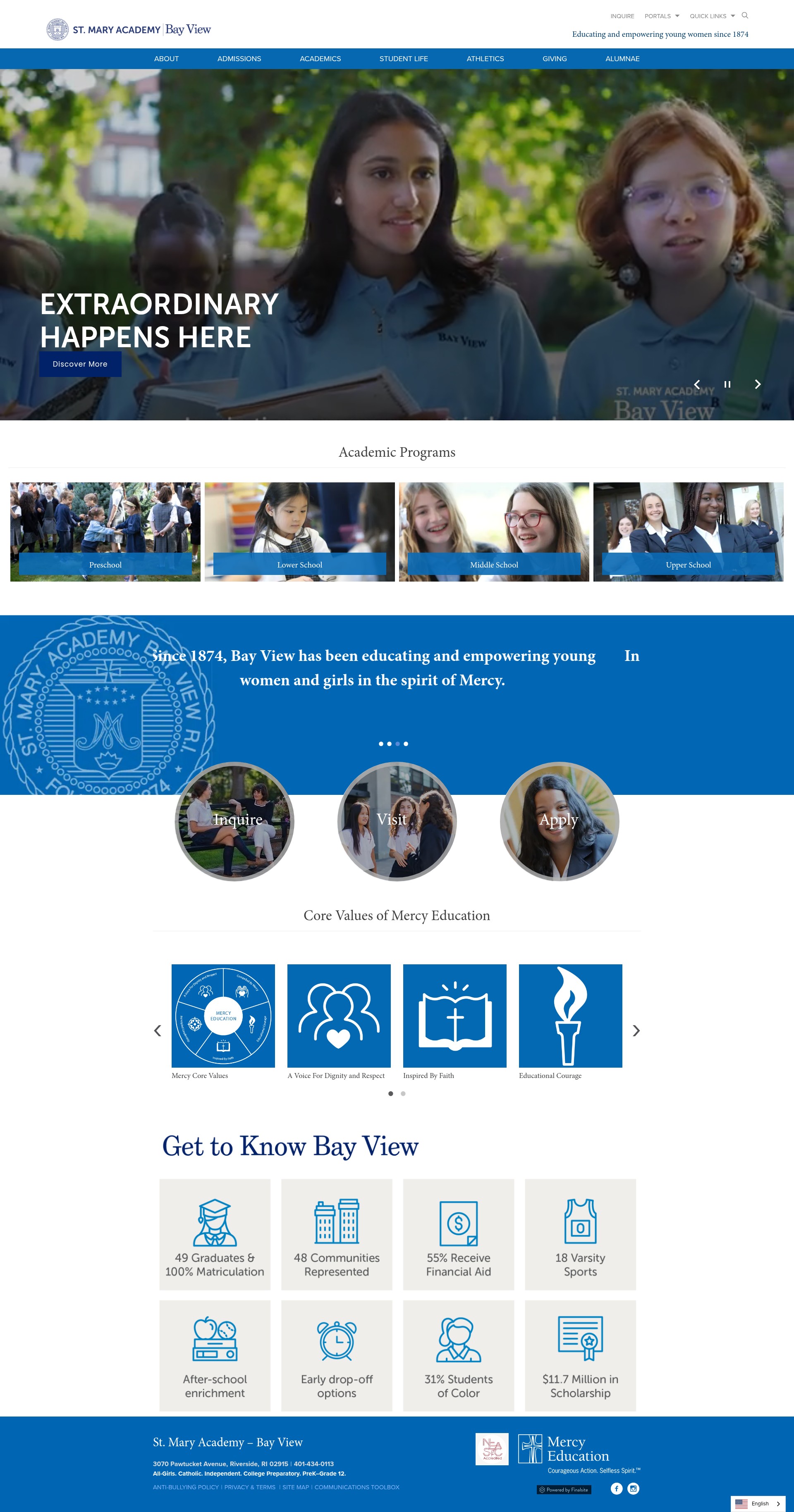Screenshot of bayviewacademy.org