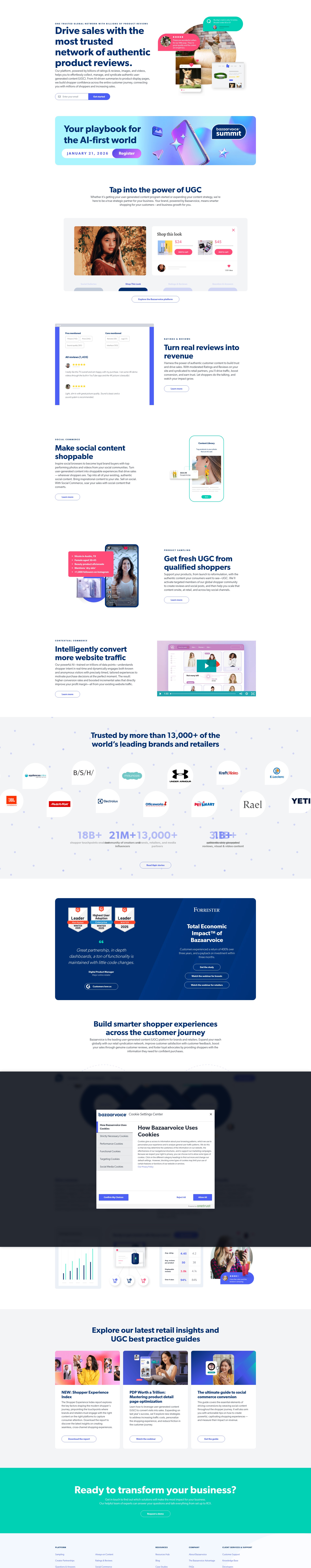 Screenshot of bazaarvoice.com