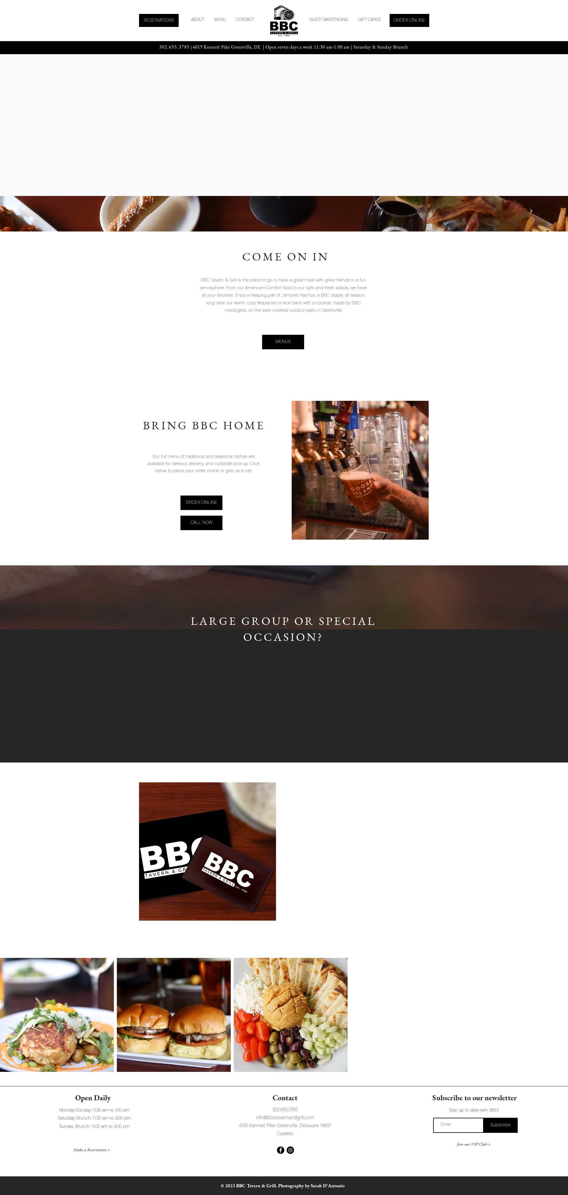 Screenshot of bbctavernandgrill.com