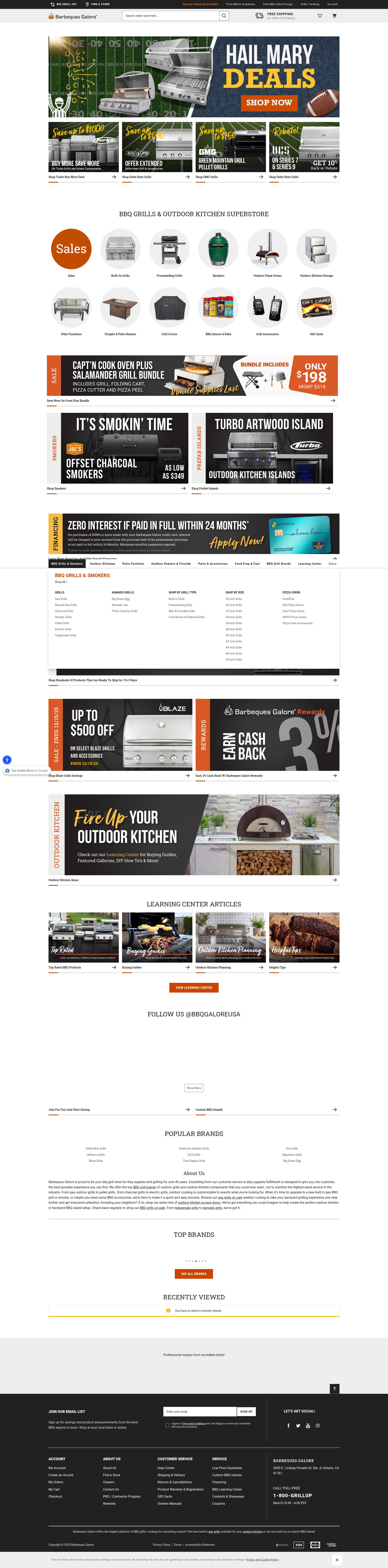 Screenshot of bbqgalore.com