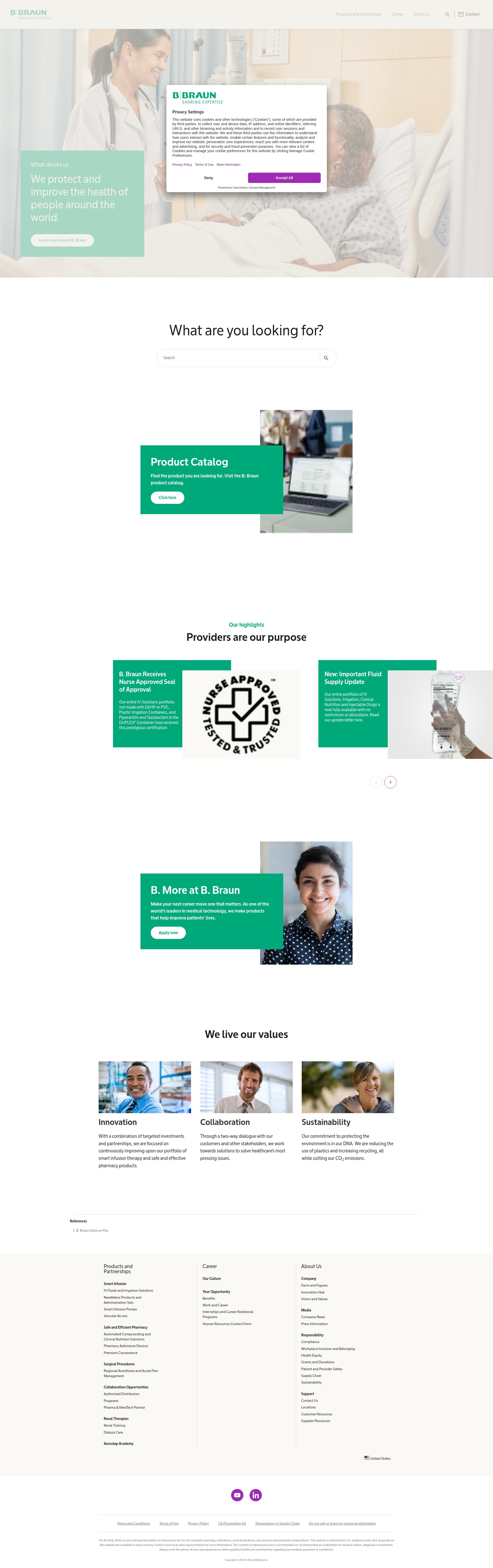 Screenshot of bbraunusa.com