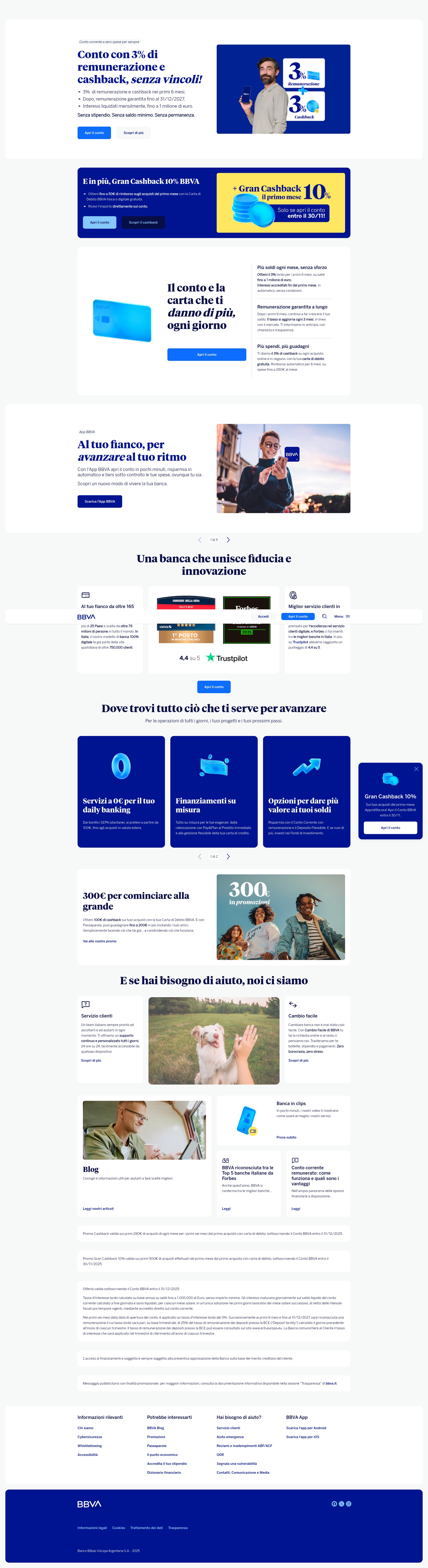 Screenshot of bbva.it
