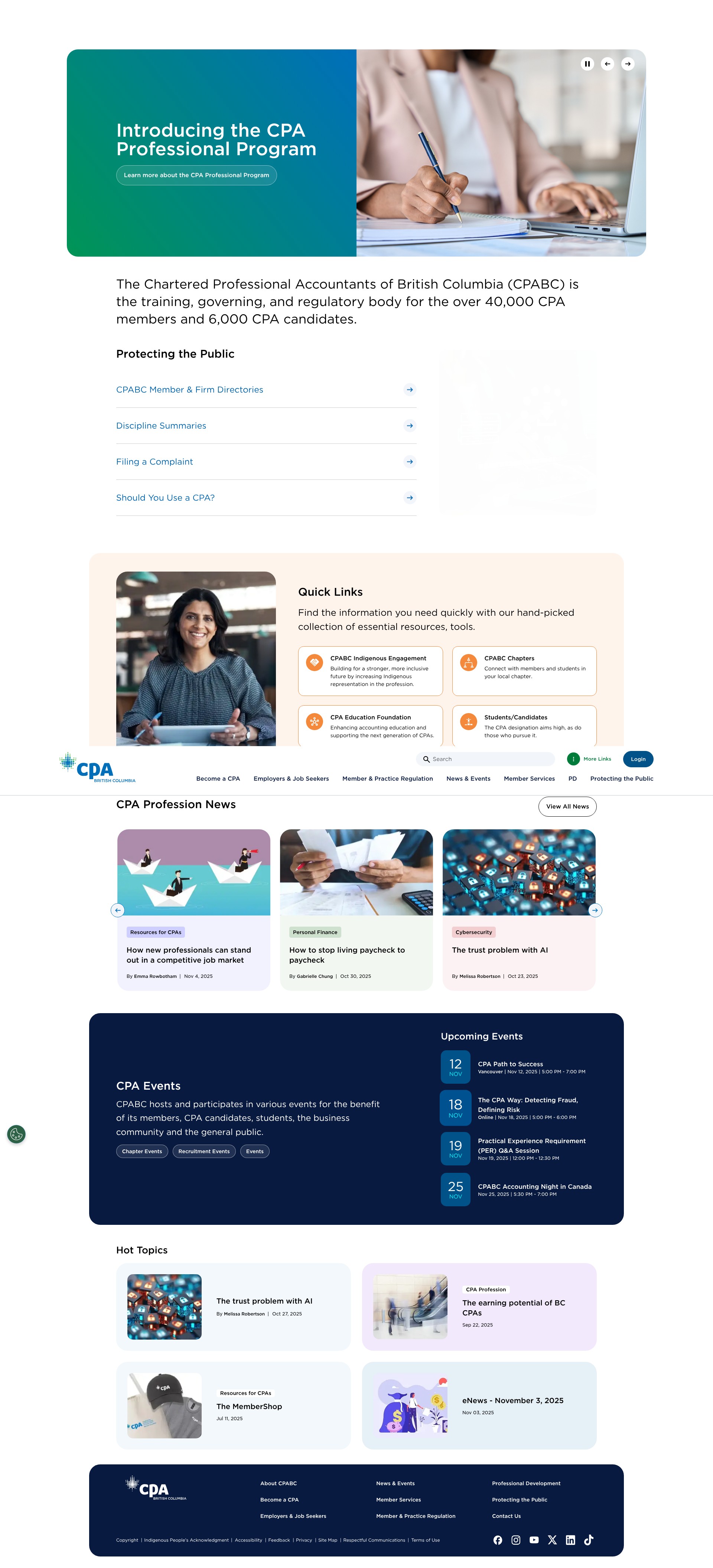 Screenshot of bccpa.ca