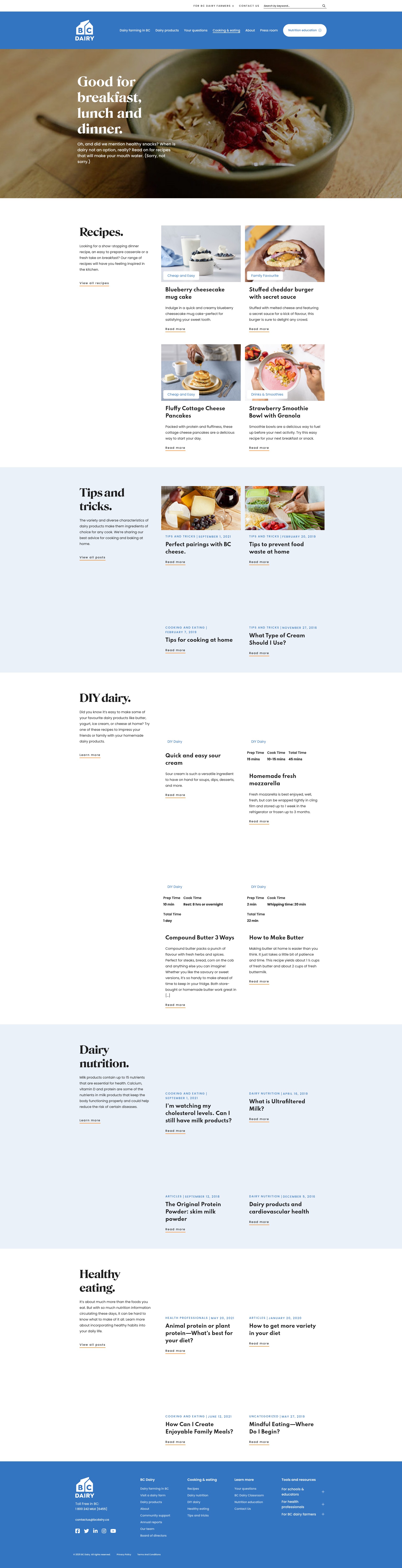 Screenshot of bcdairy.ca