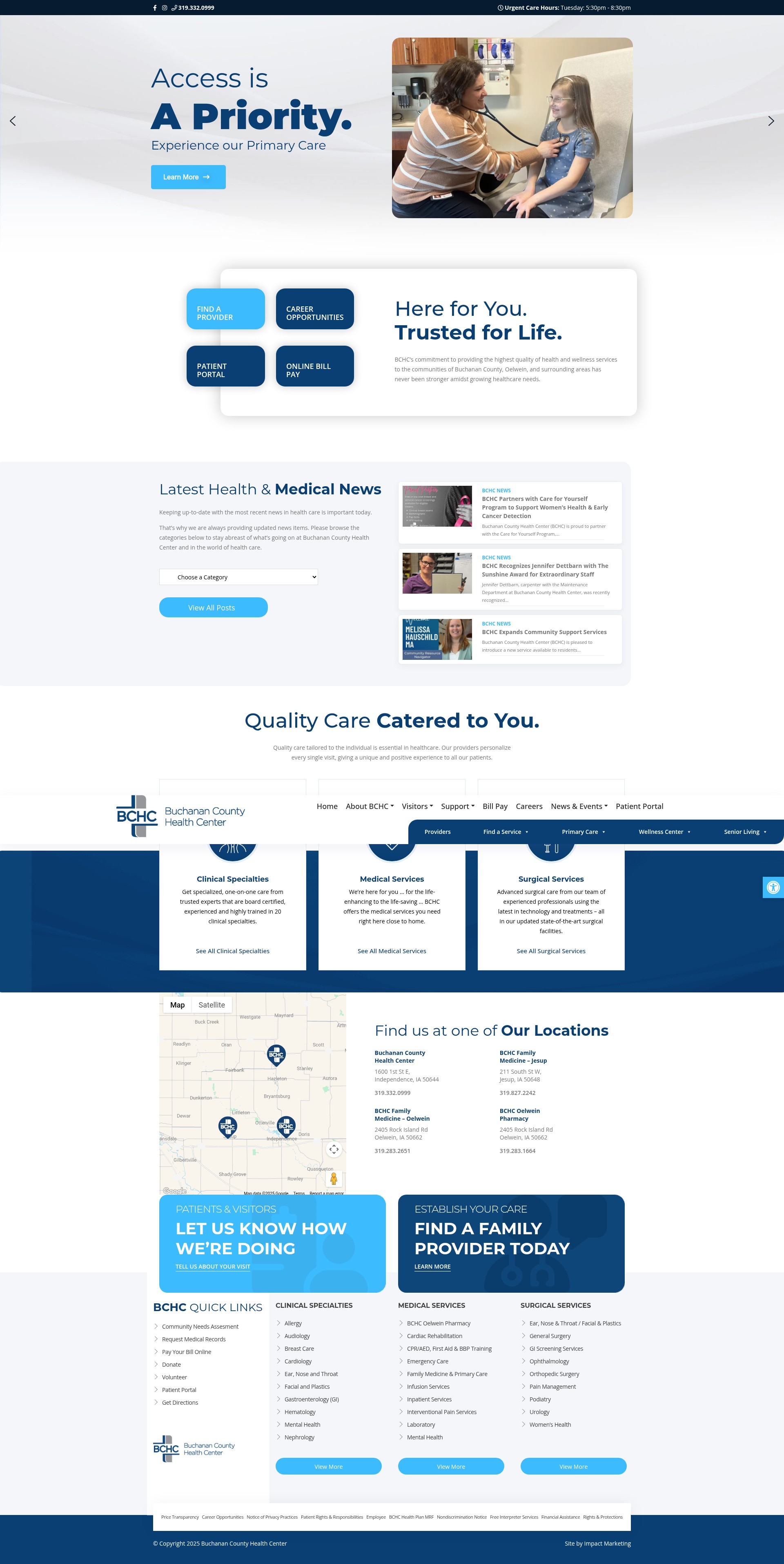 Screenshot of bchealth.org