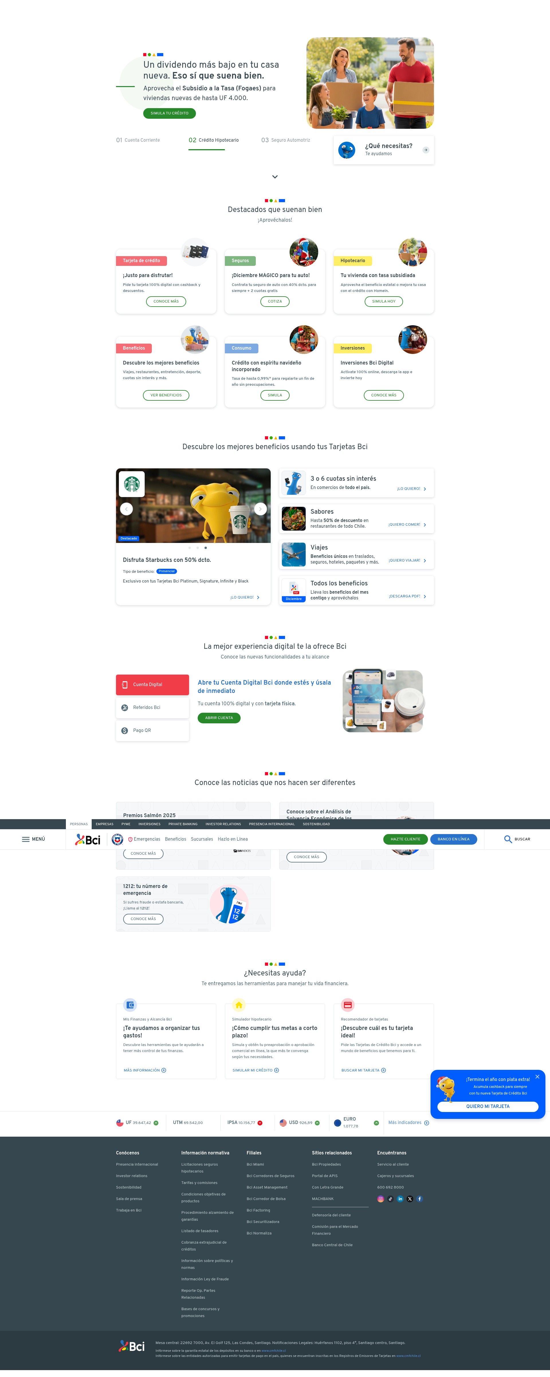 Screenshot of bci.cl