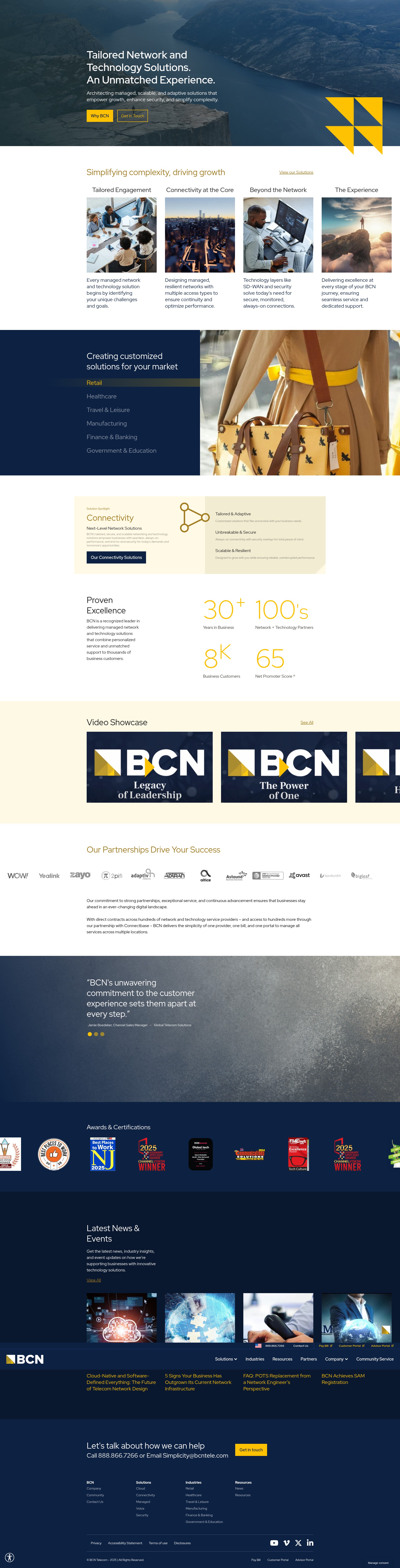 Screenshot of bcntele.com