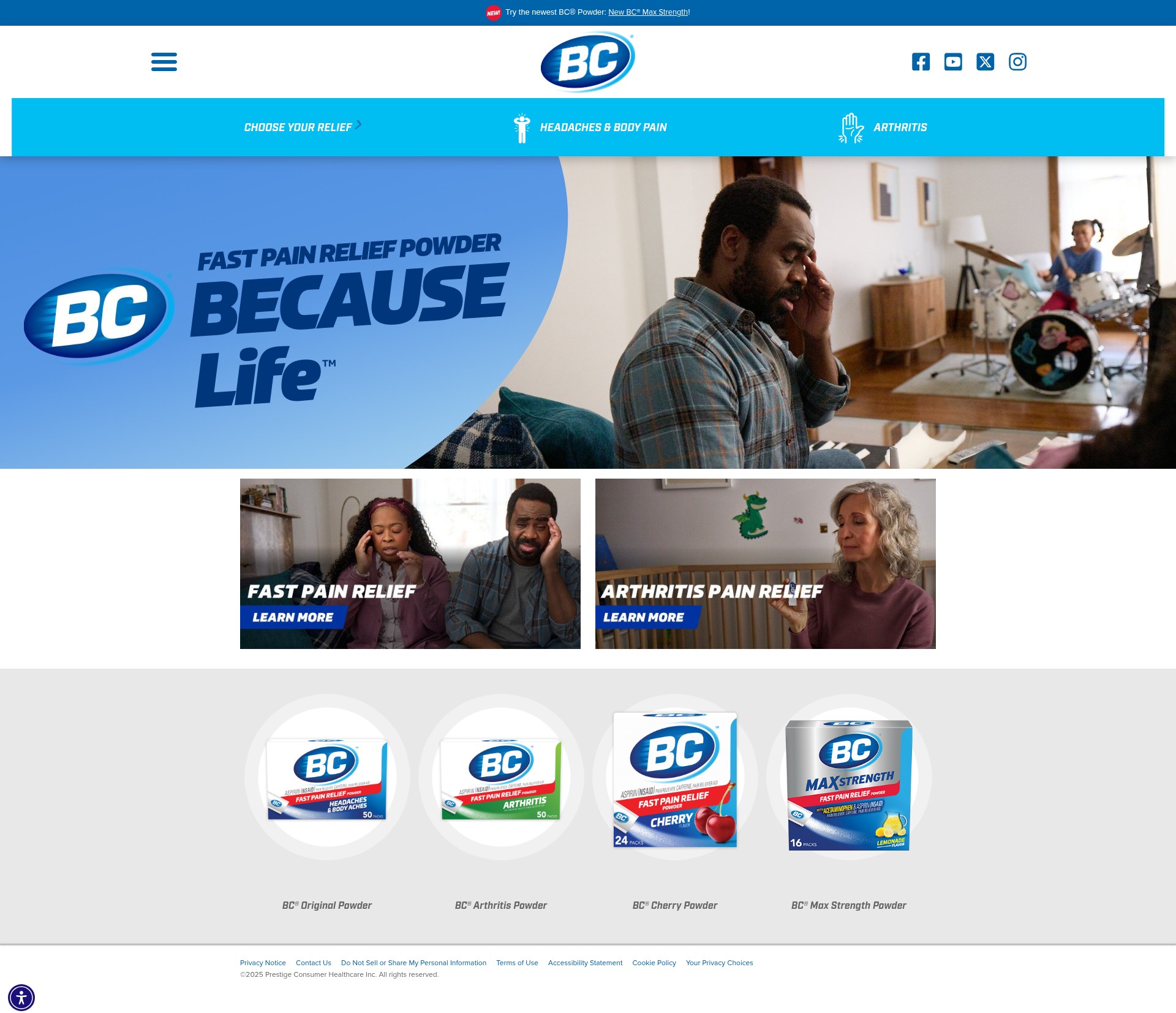 Screenshot of bcpowder.com