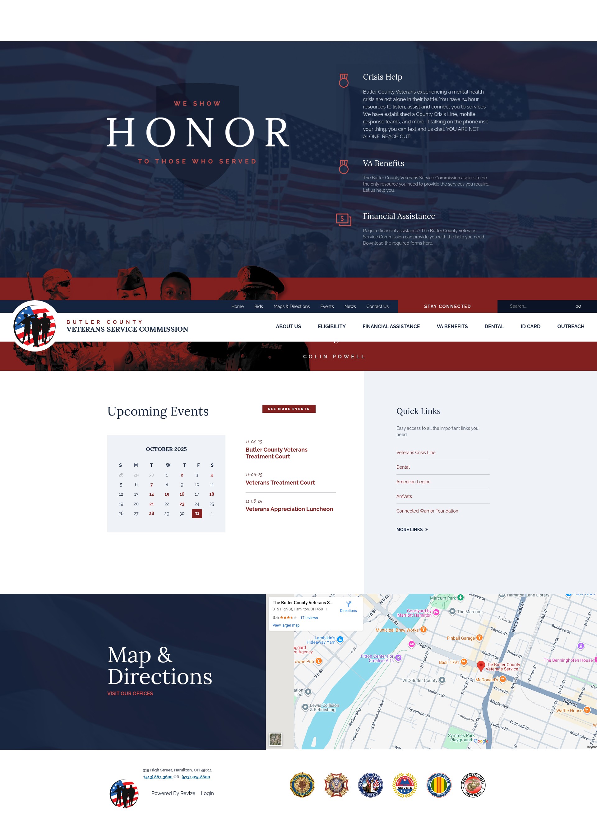 Screenshot of bcvetsoh.gov