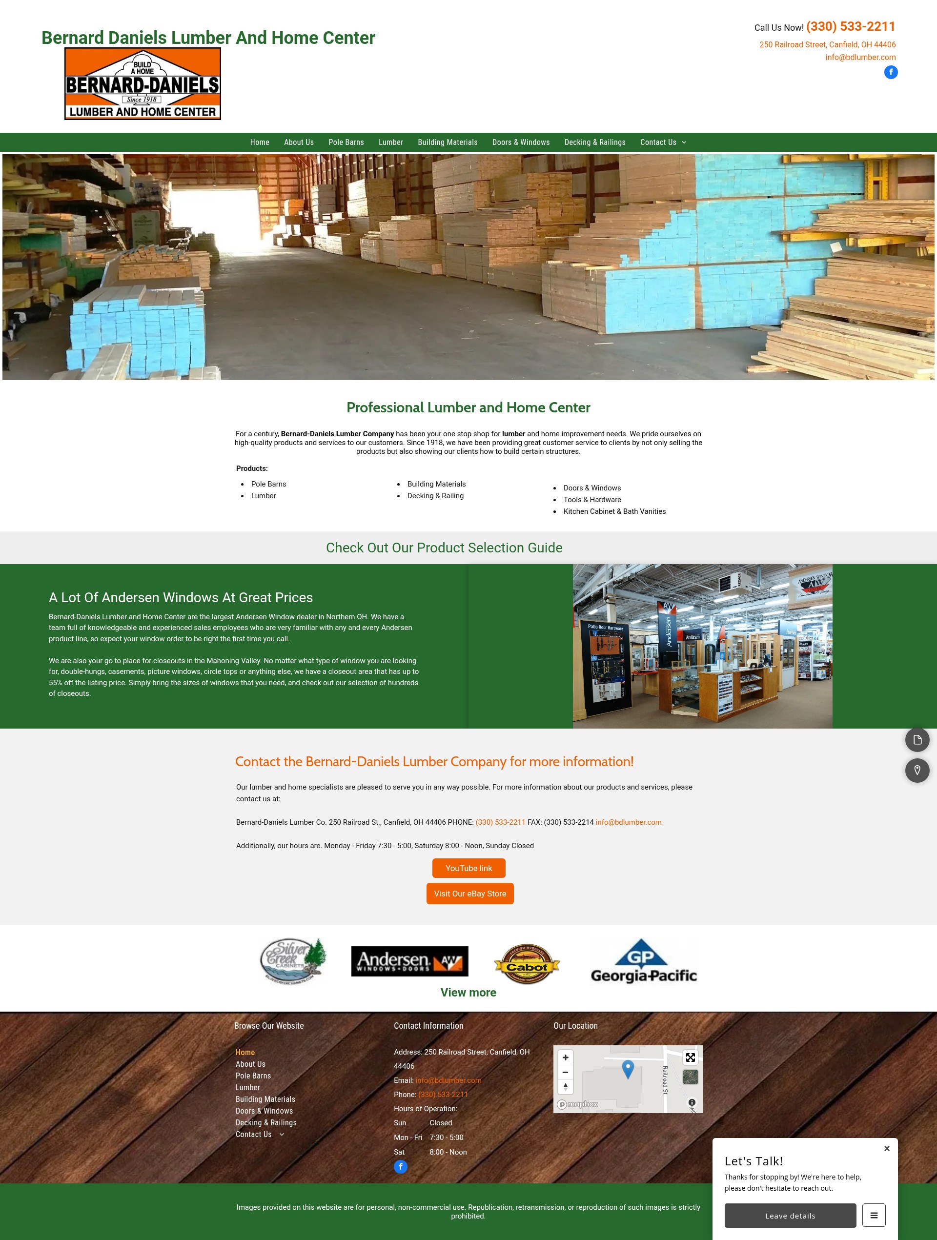 Screenshot of bdlumber.com