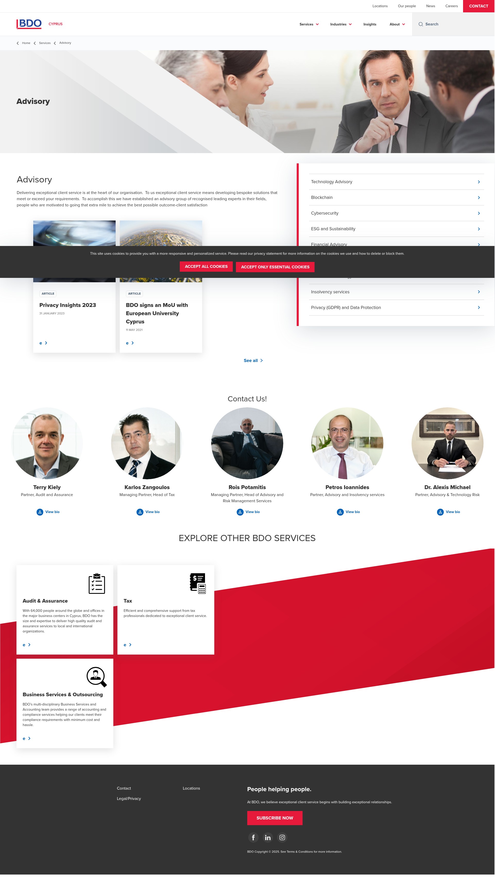 Screenshot of bdo.com.cy