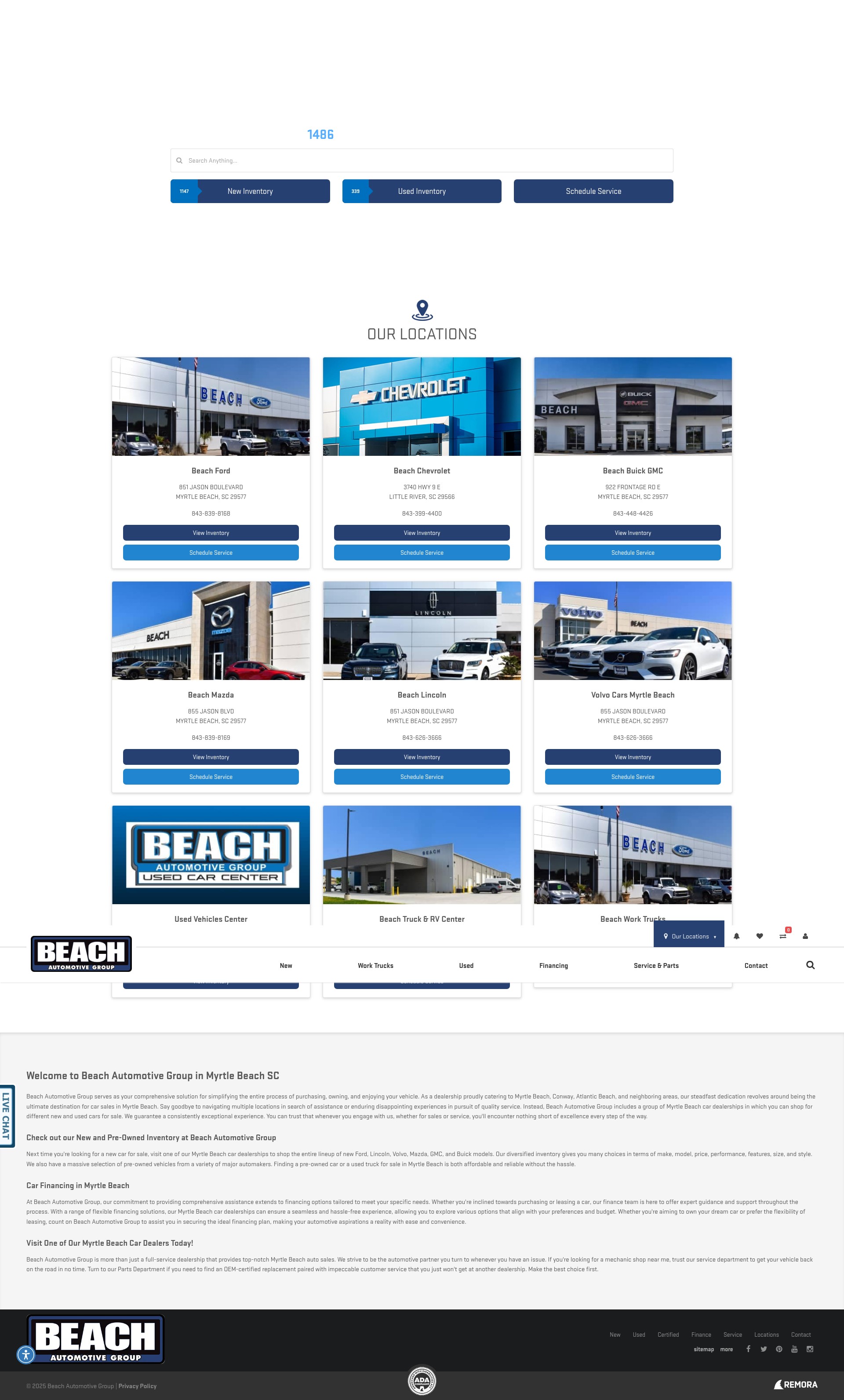 Screenshot of beachautomotive.com