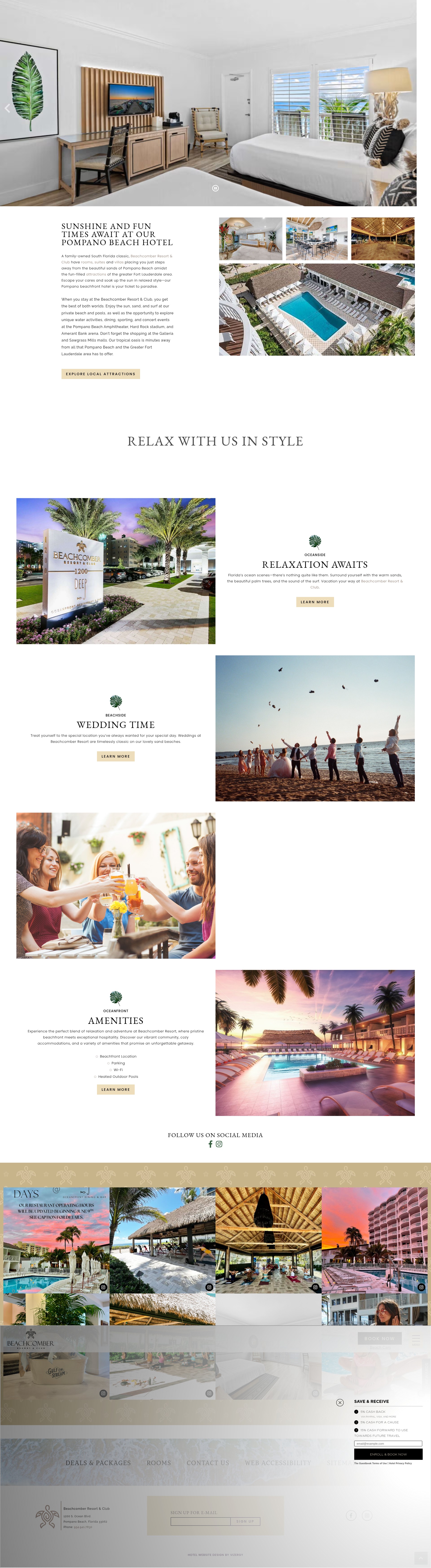 Screenshot of beachcomberresort.com