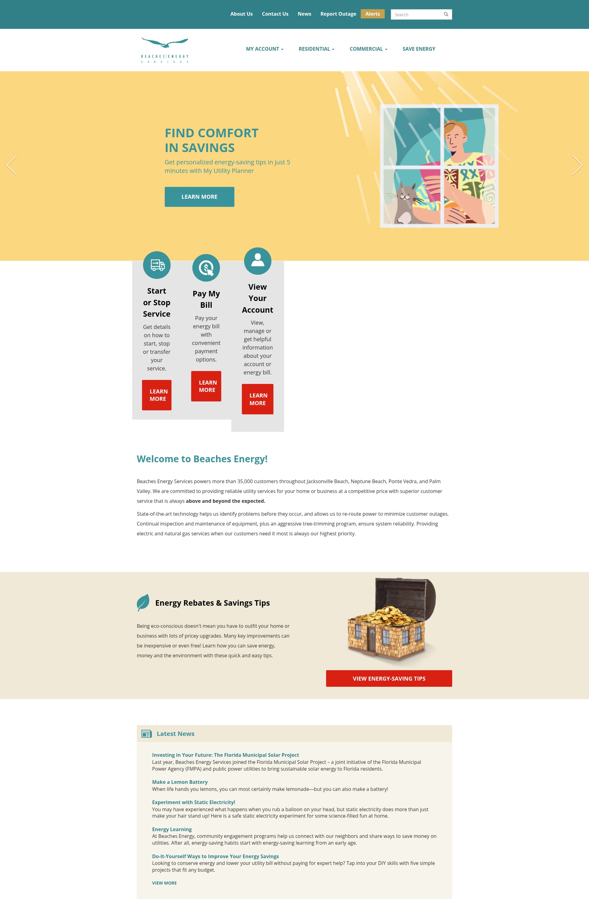 Screenshot of beachesenergy.com