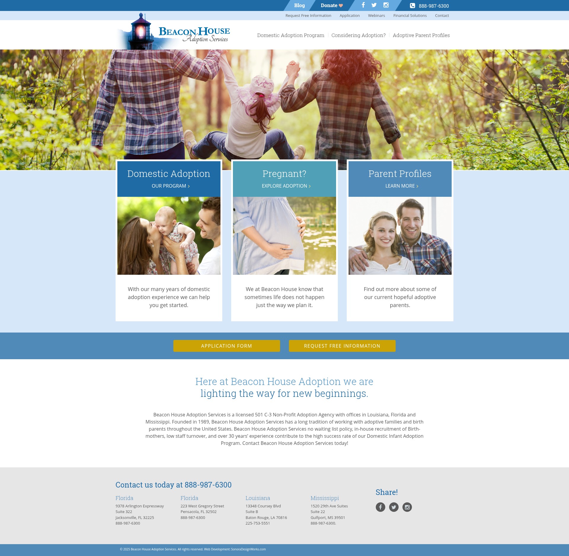 Screenshot of beaconhouseadoption.com