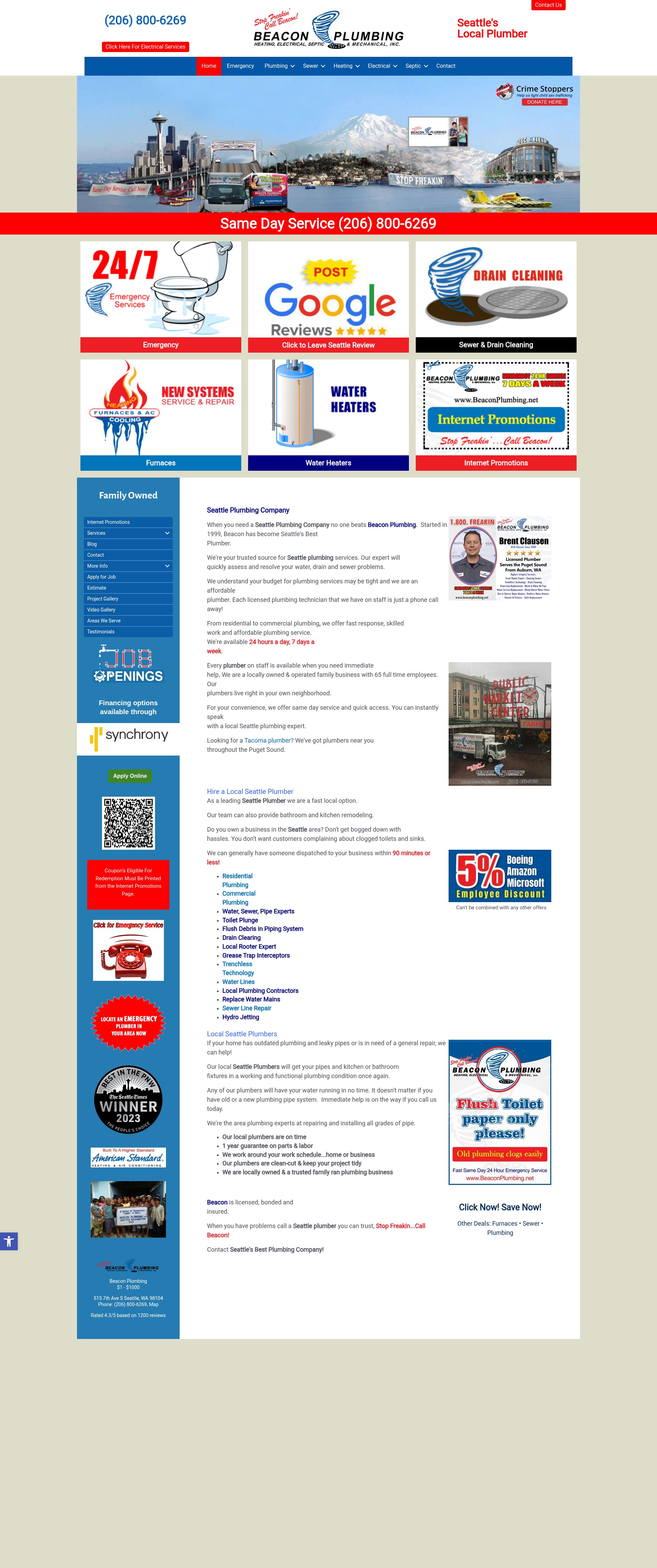 Screenshot of beaconplumbing.net