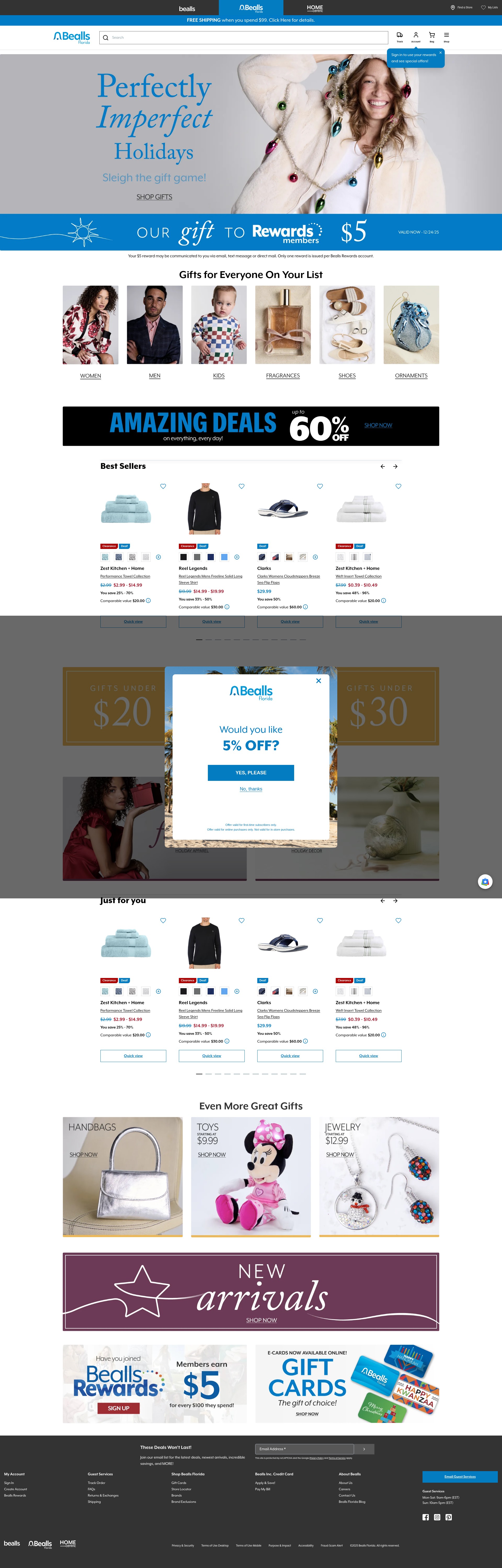 Screenshot of beallsflorida.com