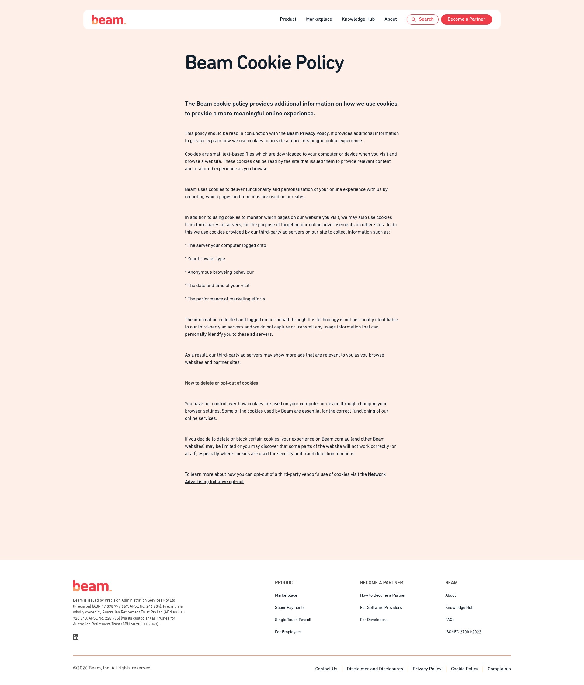 Screenshot of beamconnect.com.au