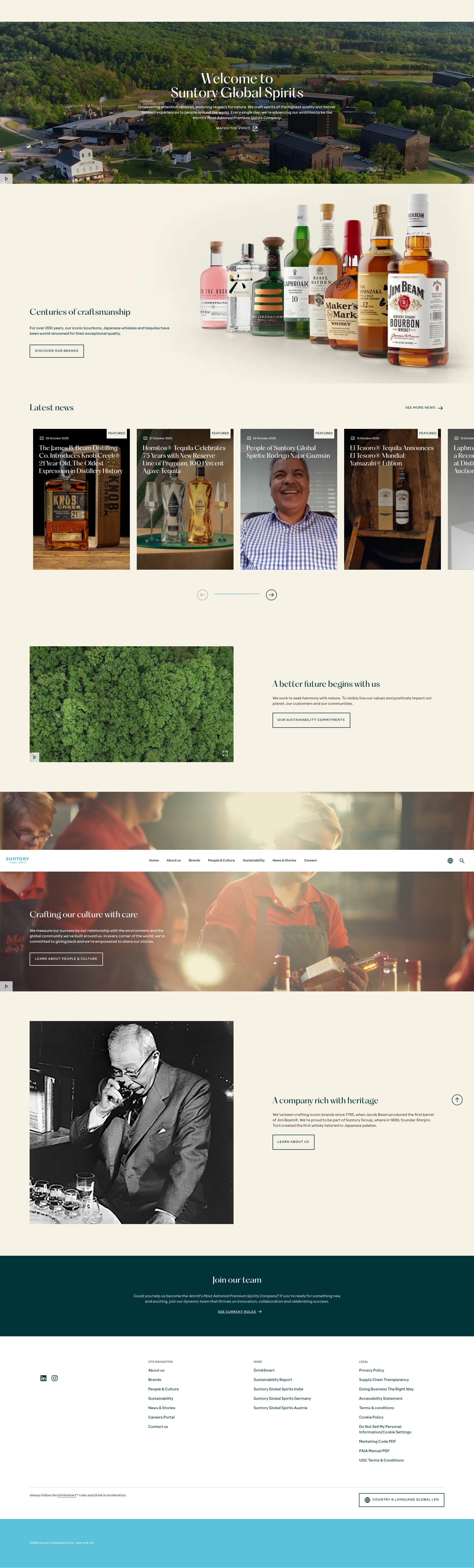 Screenshot of beamsuntory.com