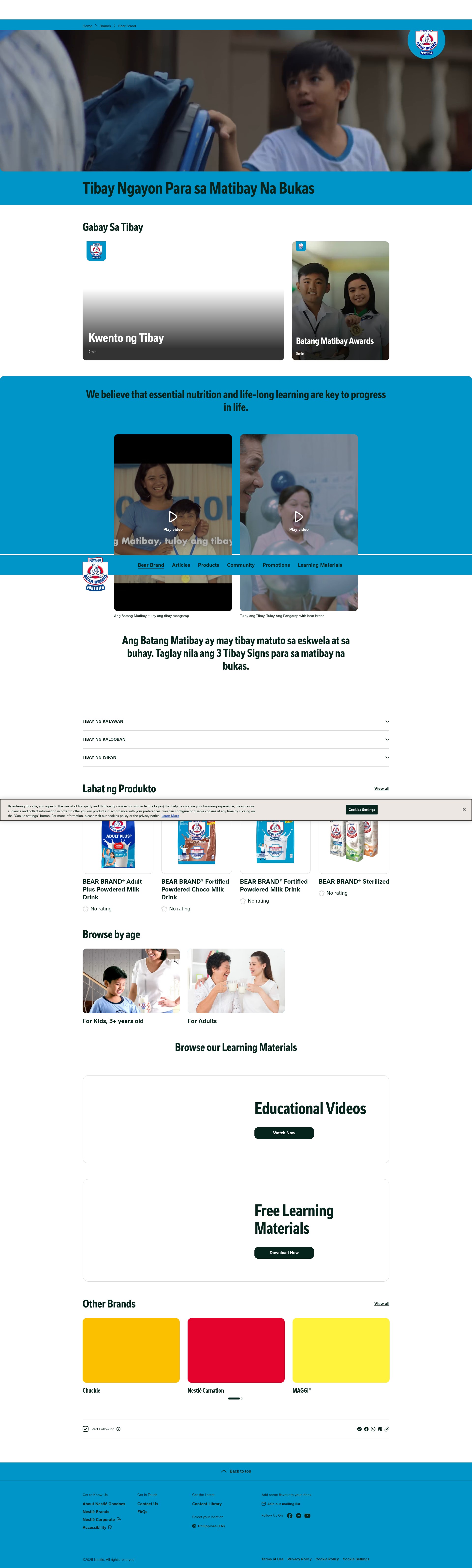 Screenshot of bearbrand.com.ph