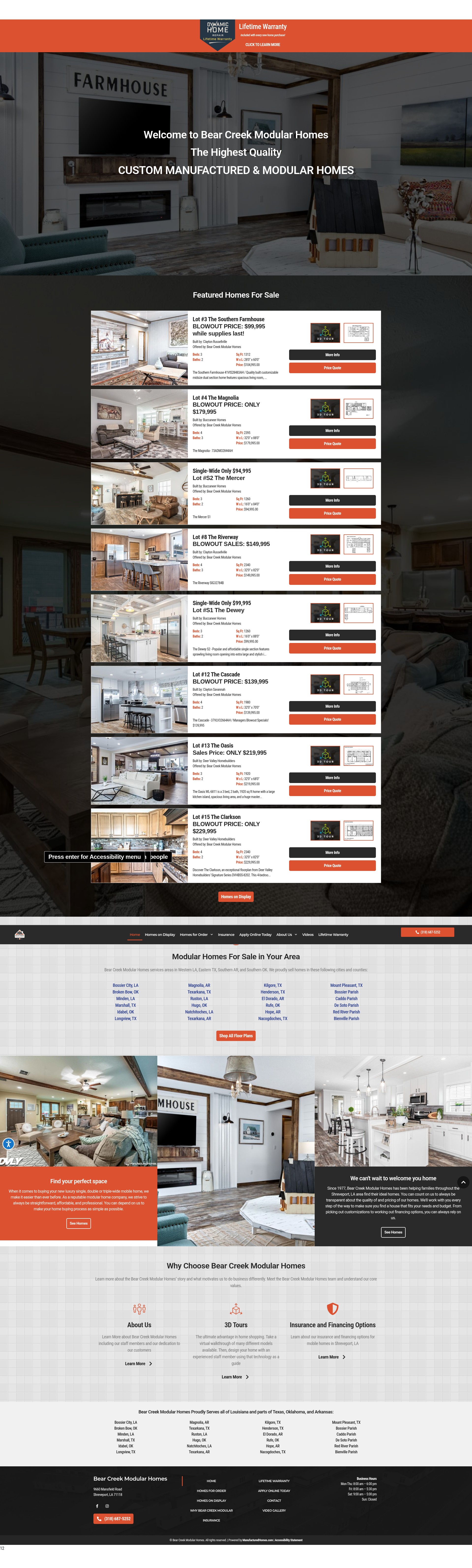 Screenshot of bearcreekmodular.com