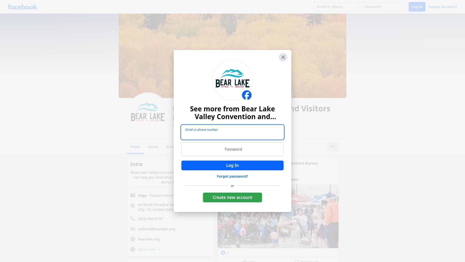 Screenshot of bearlake.org