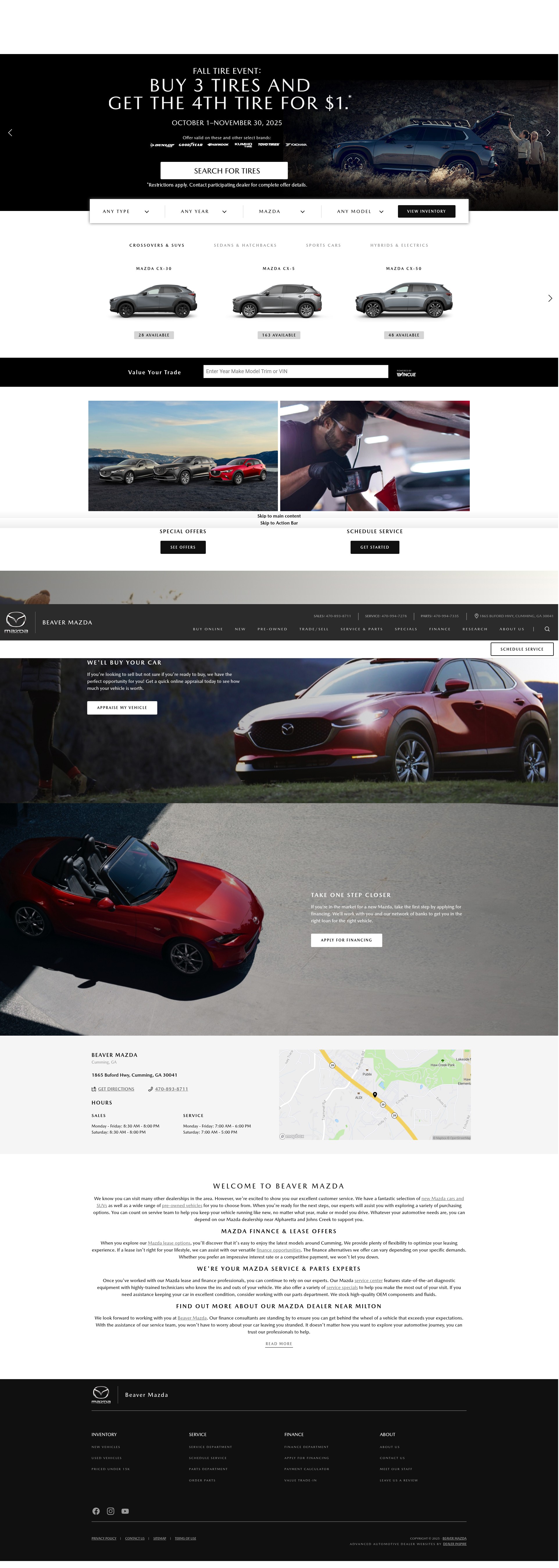 Screenshot of beavermazda.com