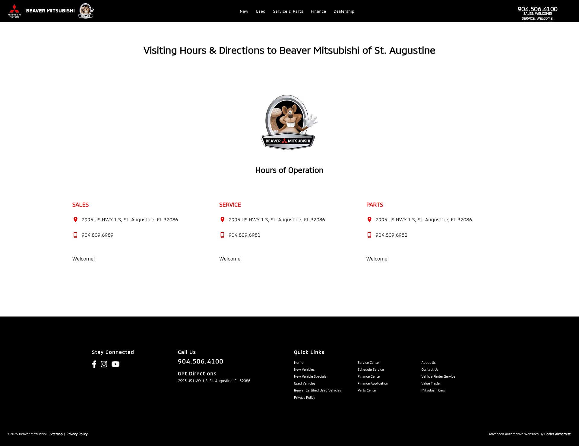 Screenshot of beavermitsubishi.com